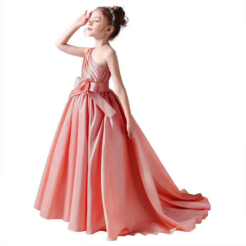 4-12 years old children's evening dress wedding stage performance girl dress
