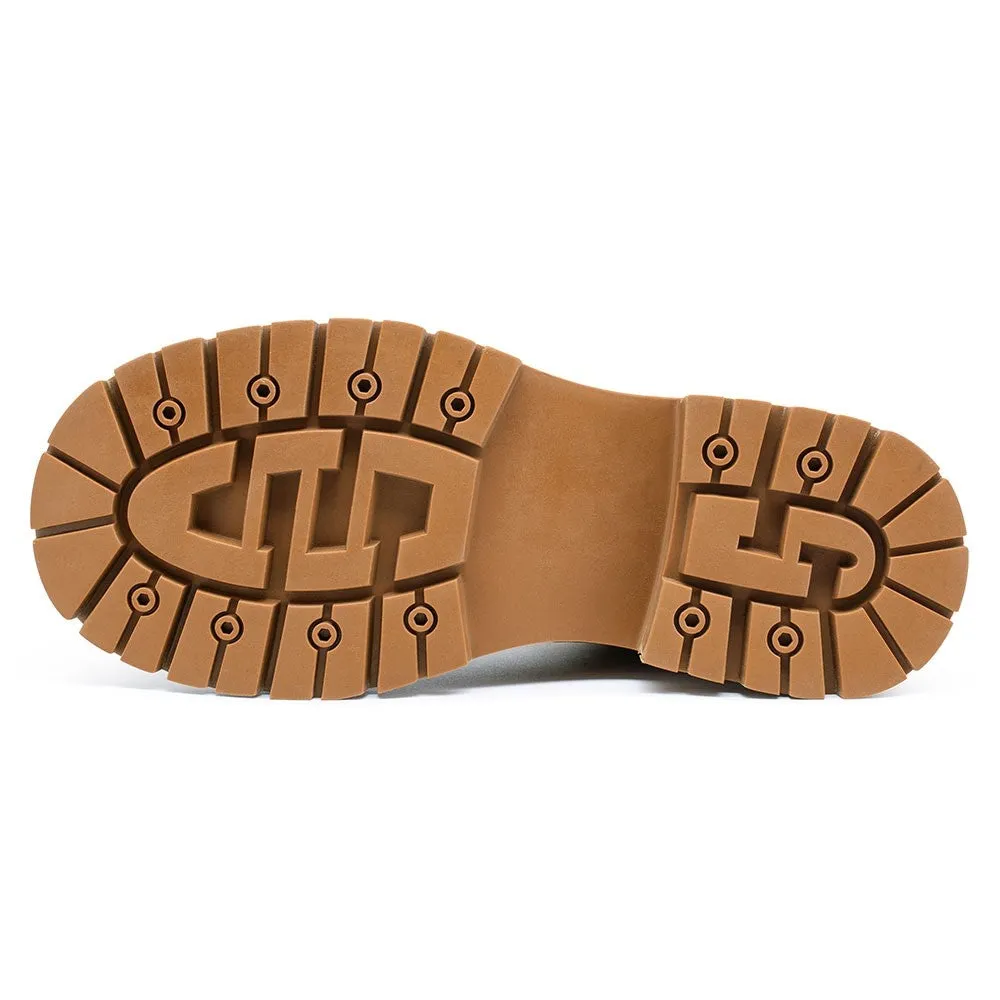 7 CM / 2.76 Inches CMR CHAMARIPA Khaki Women's Outdoor Martin Height Increasing Boots For Women