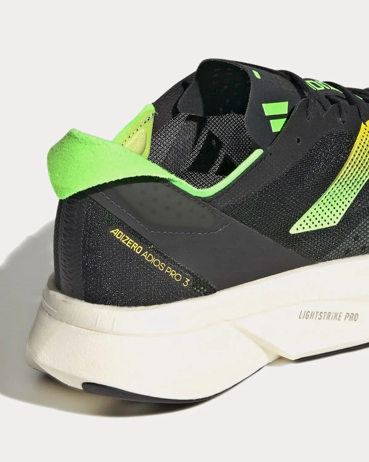 Adizero Adios Pro 3 Core Black / Beam Yellow / Solar Green Running Shoes