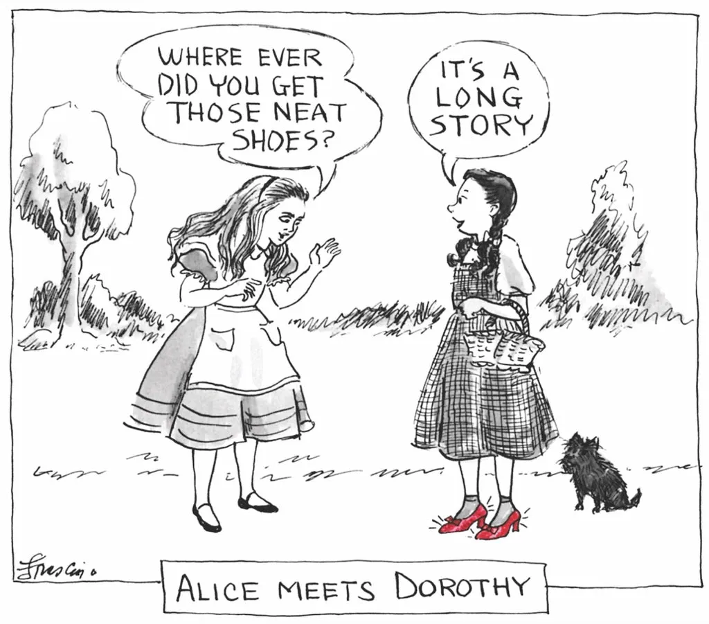 Alice Meets Dorothy Mug from New York Puzzle Company