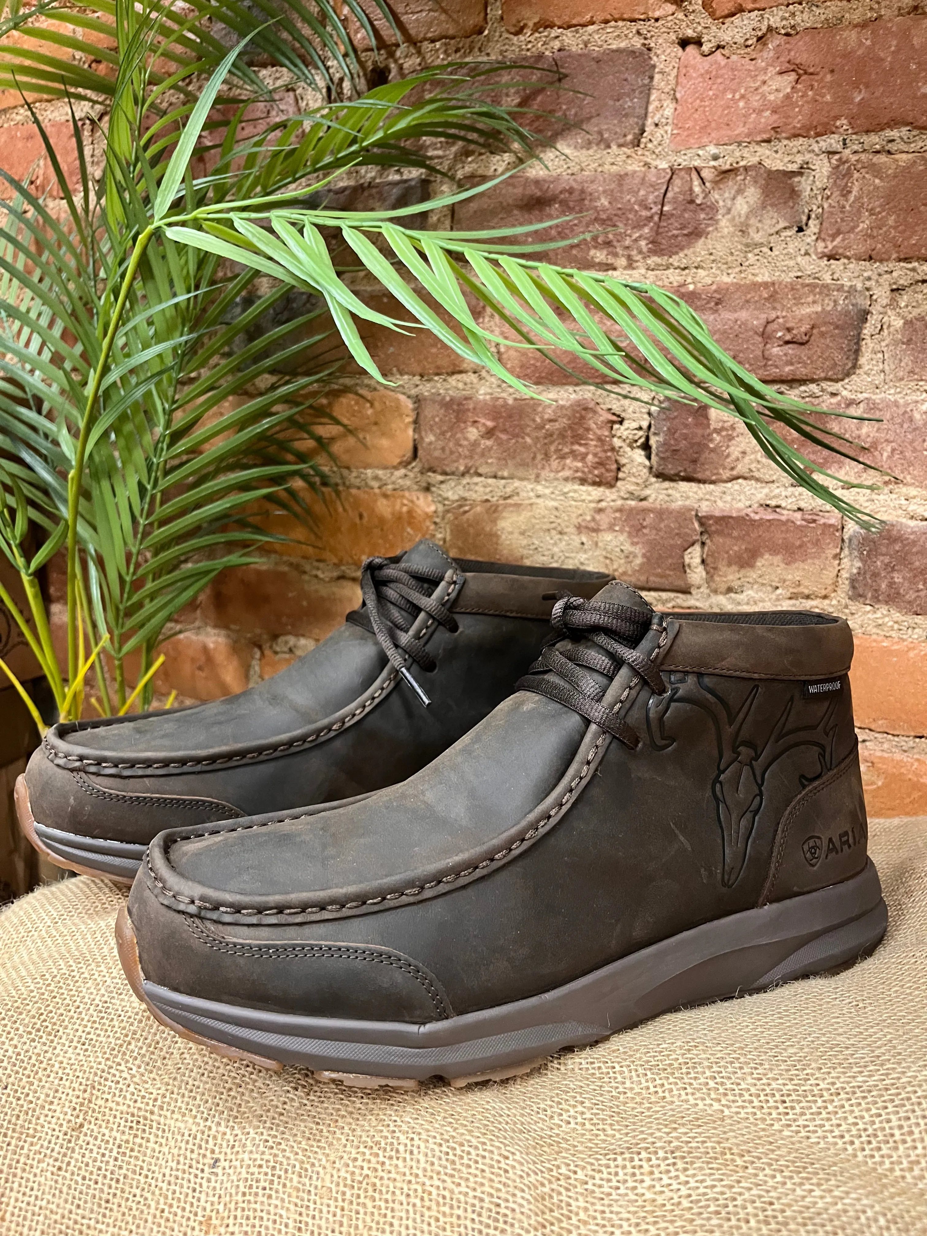 Ariat Men's Spitfire Outdoor Waterproof Oily Distressed Brown Leather Shoe 10044353