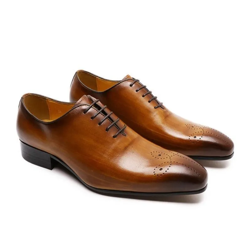 Artisan Hand-Dyed Cowhide Lace-Ups with Sheepskin Lining