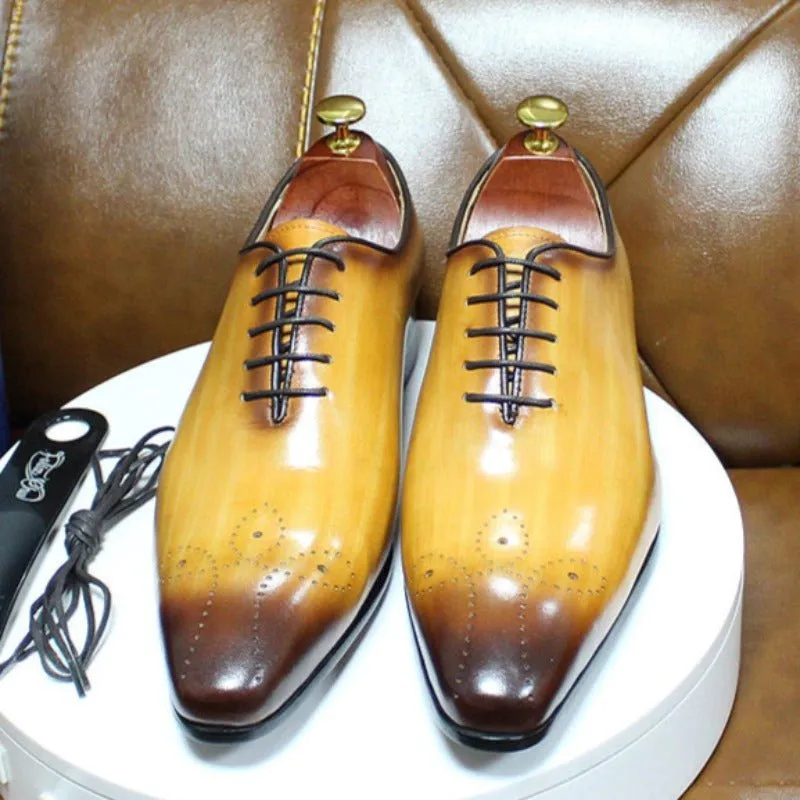 Artisan Hand-Dyed Cowhide Lace-Ups with Sheepskin Lining