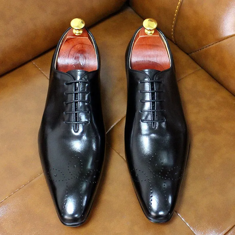 Artisan Hand-Dyed Cowhide Lace-Ups with Sheepskin Lining
