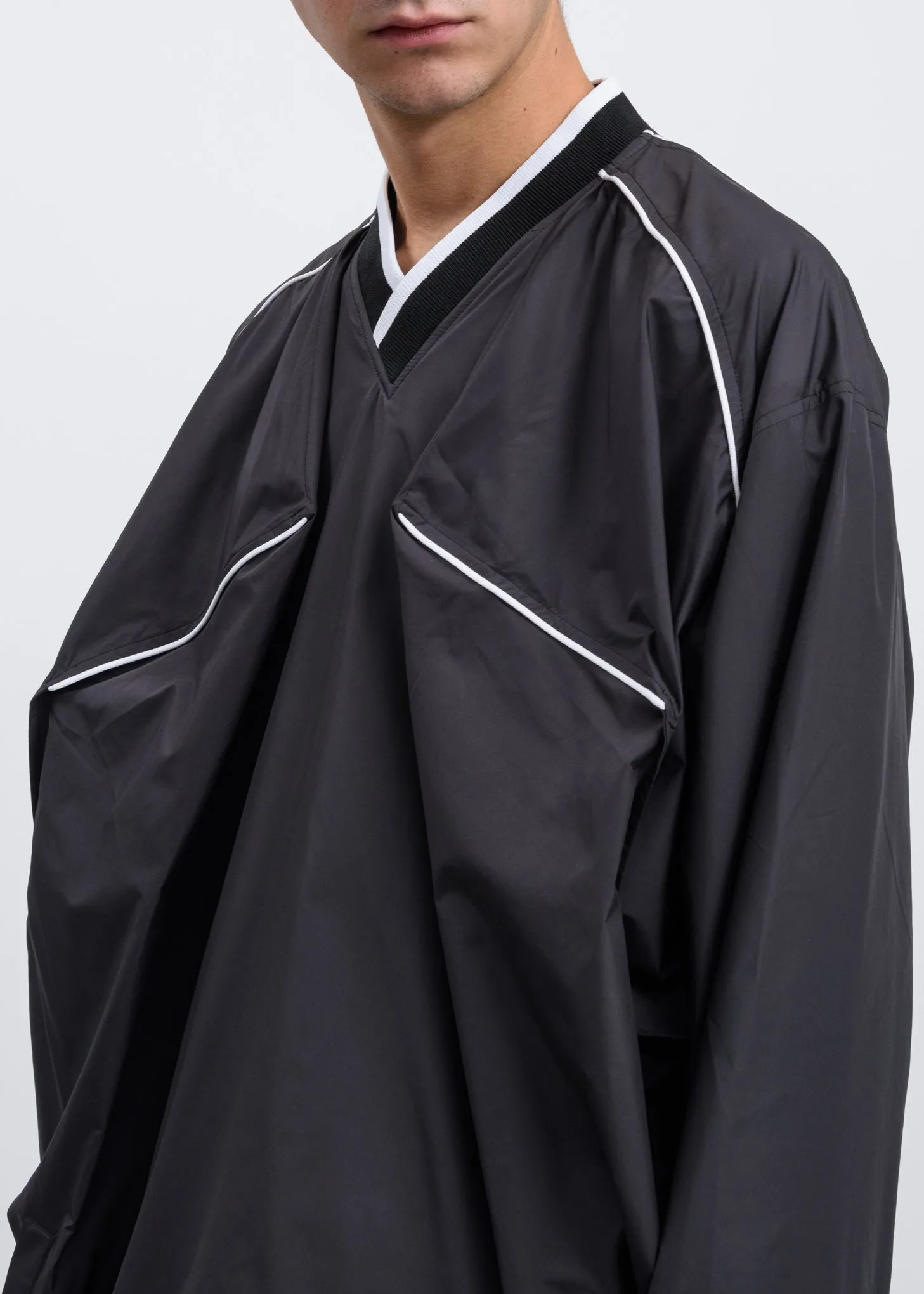 Black Pop-Up Nylon Sweater