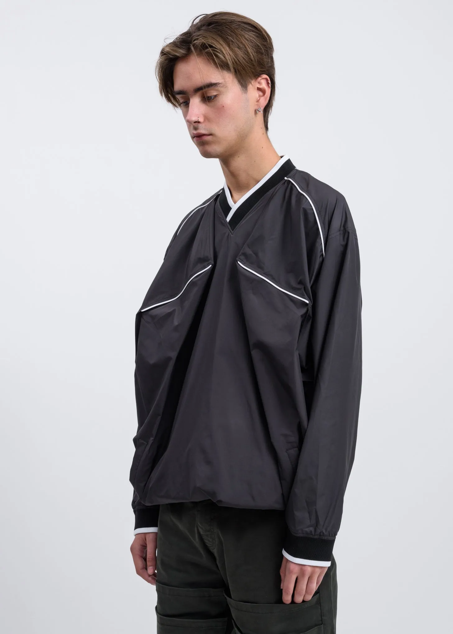 Black Pop-Up Nylon Sweater