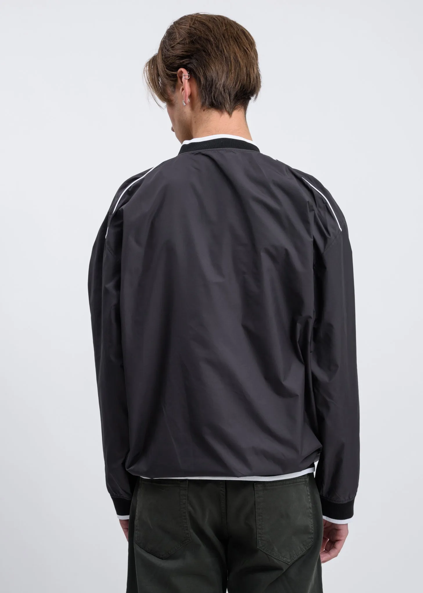 Black Pop-Up Nylon Sweater