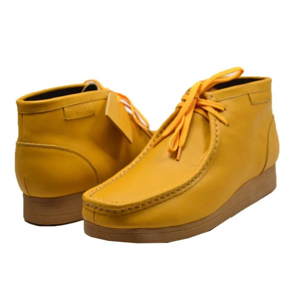British Walkers New Castle 2 Wallabee Boots Men's Yellow Leather