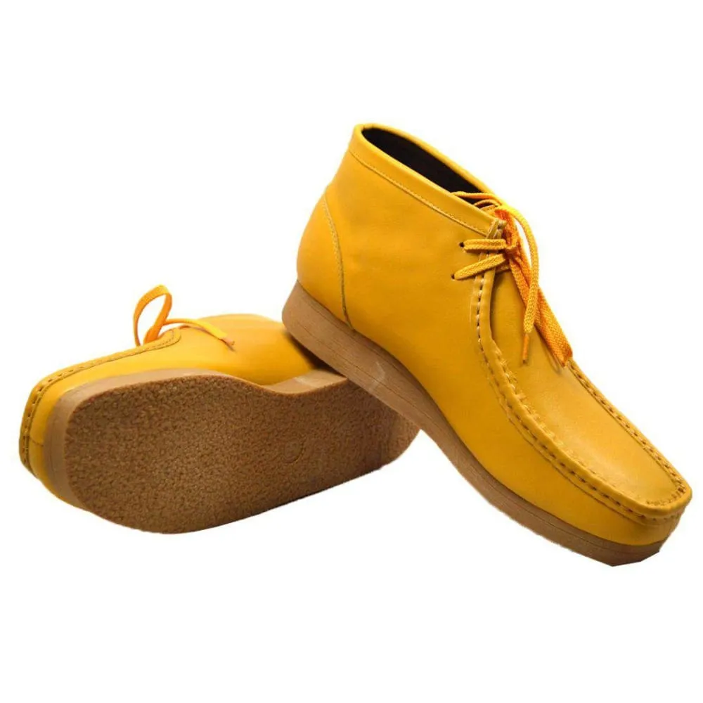 British Walkers New Castle 2 Wallabee Boots Men's Yellow Leather