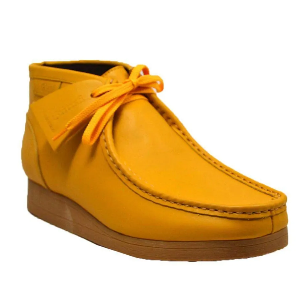 British Walkers New Castle 2 Wallabee Boots Men's Yellow Leather