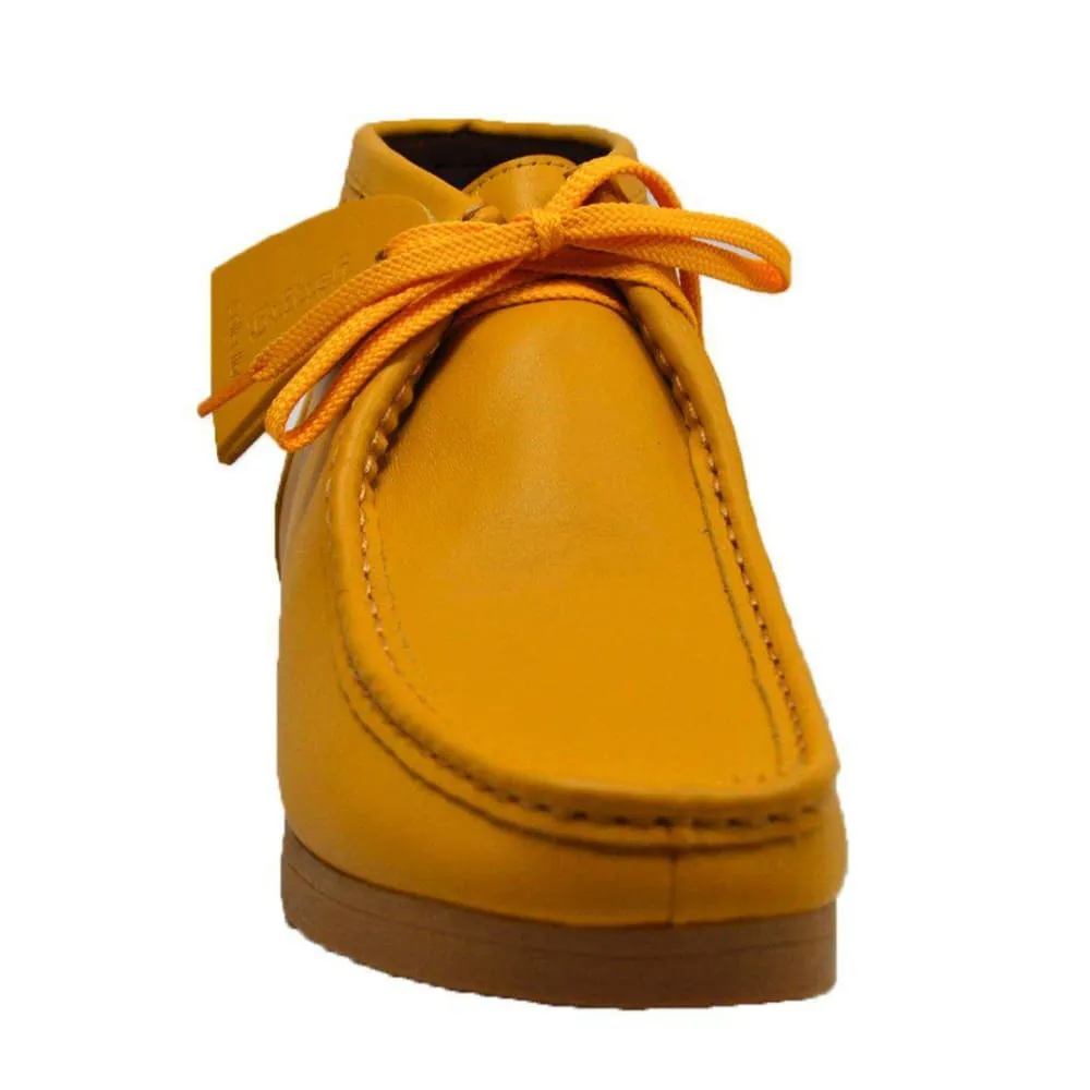 British Walkers New Castle 2 Wallabee Boots Men's Yellow Leather