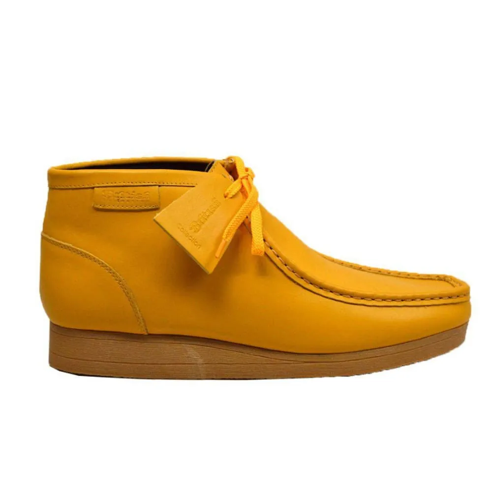 British Walkers New Castle 2 Wallabee Boots Men's Yellow Leather