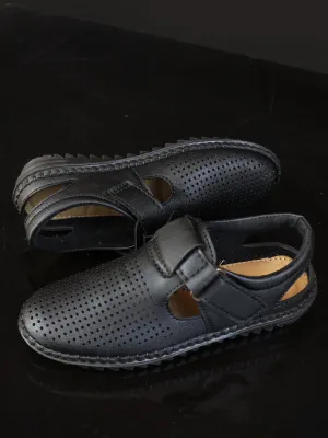 BS58 Boys Shoes 8Yrs - 12Yrs Black