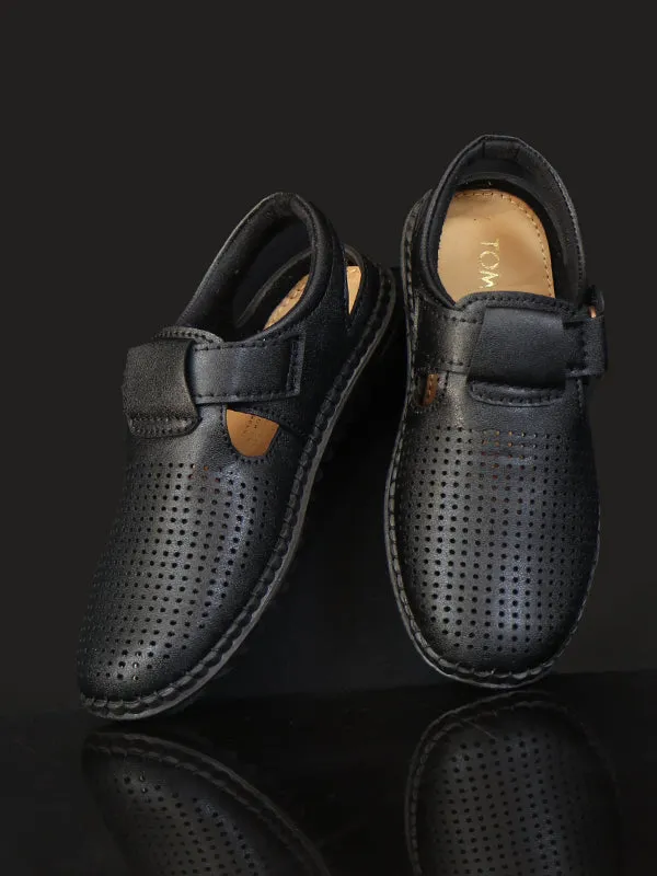 BS58 Boys Shoes 8Yrs - 12Yrs Black