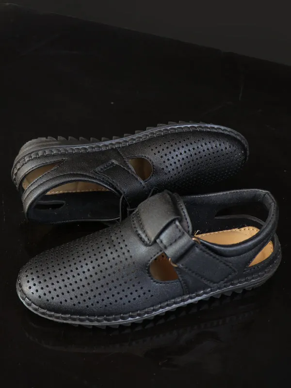 BS58 Boys Shoes 8Yrs - 12Yrs Black
