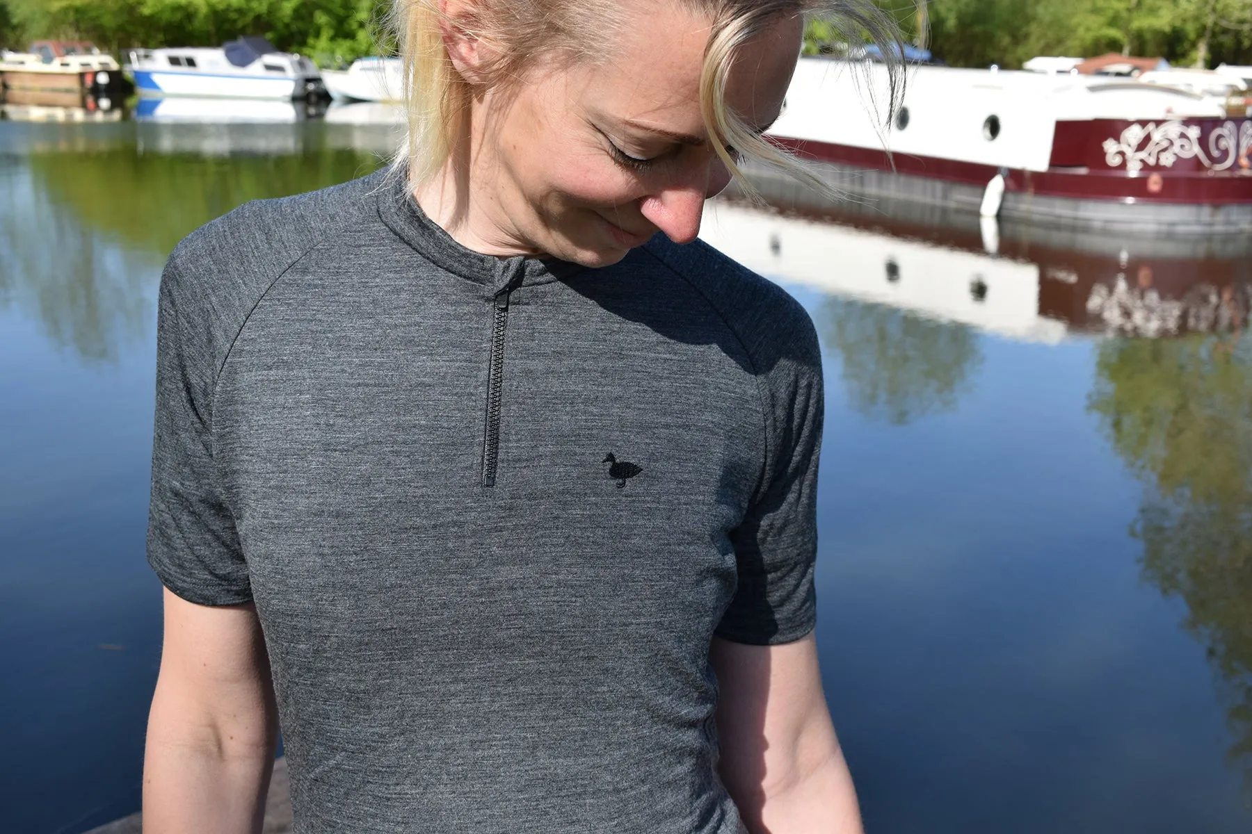 Charcoal Ladies Merino Jersey