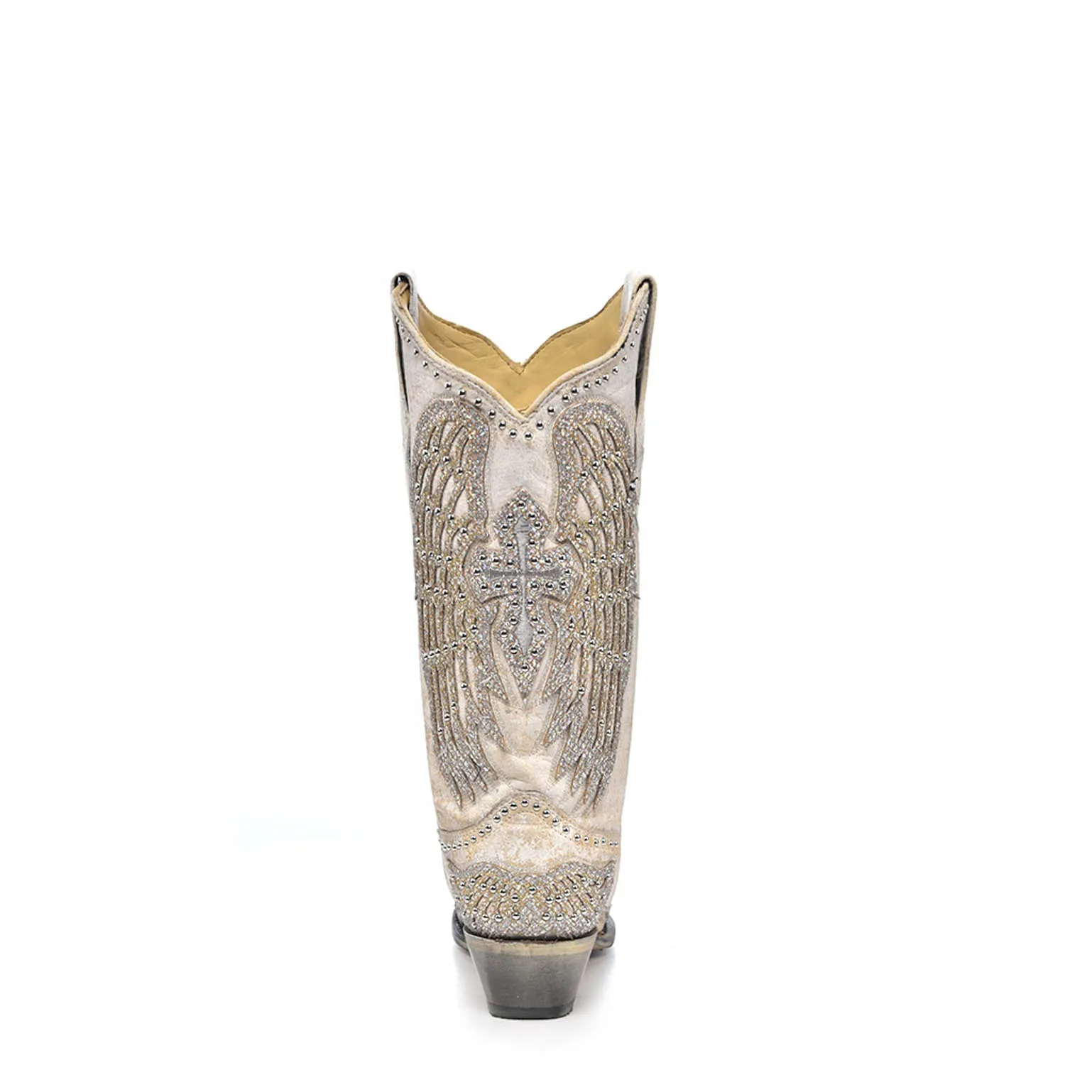 Corral Womens Fashion Boots Leather Angela White Wedding Wings