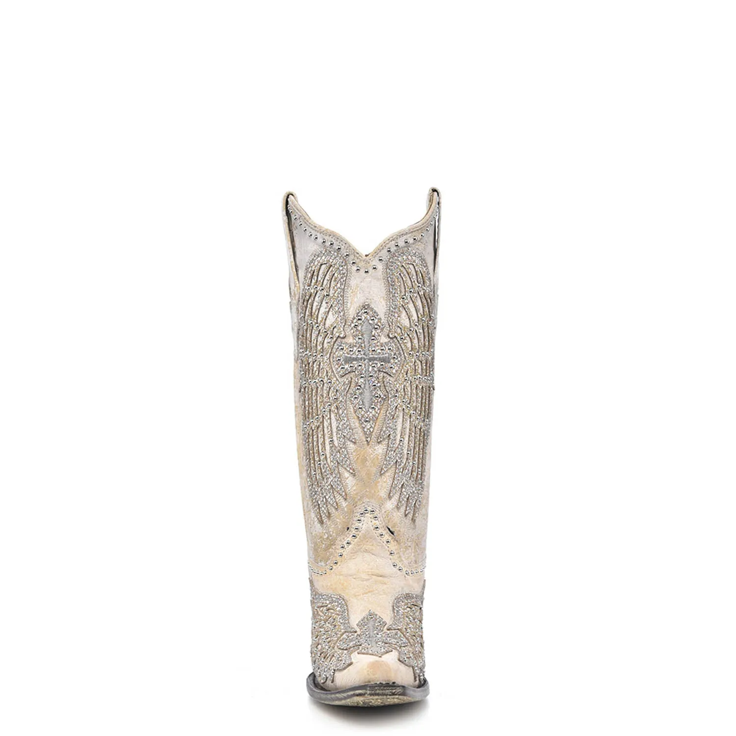 Corral Womens Fashion Boots Leather Angela White Wedding Wings