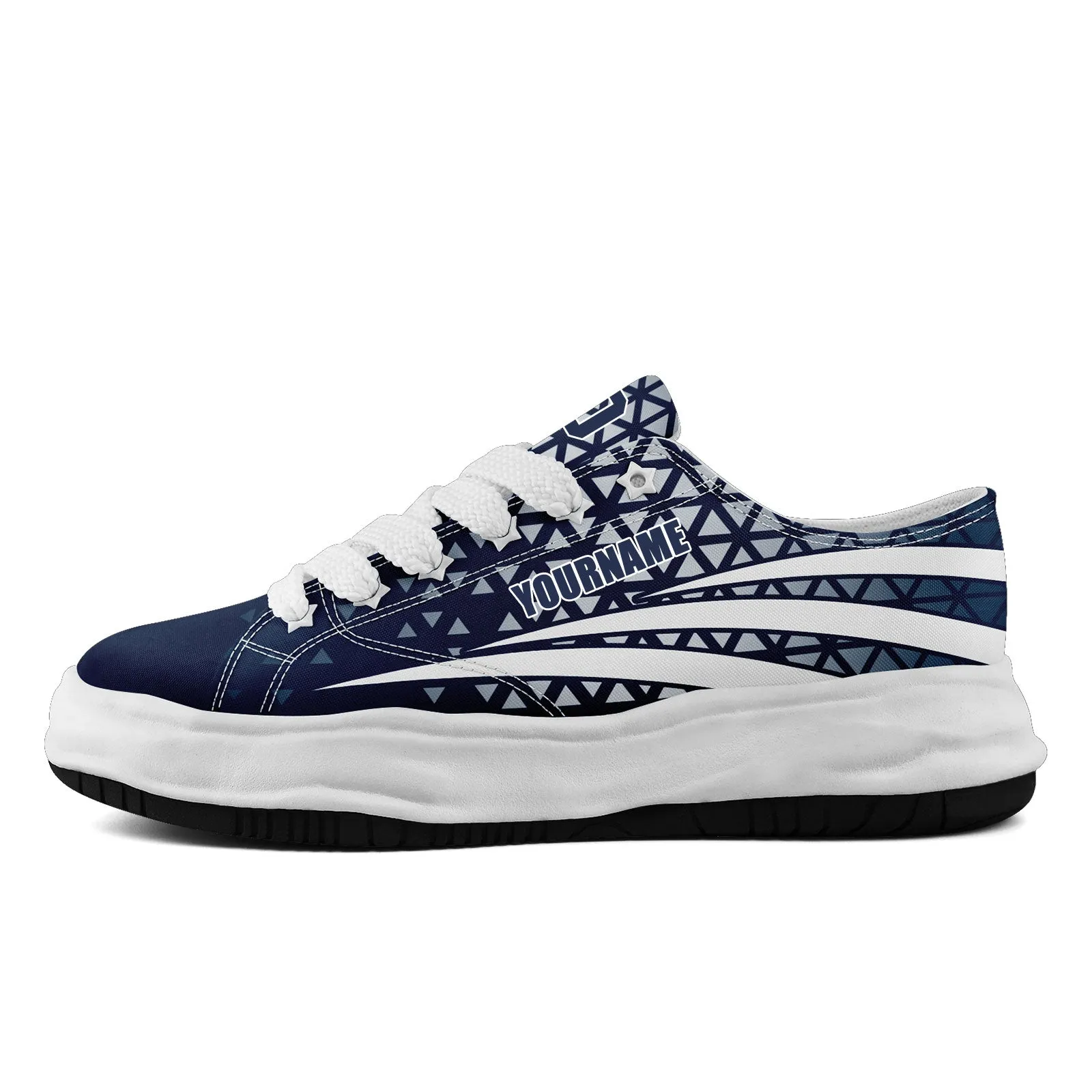 Custom Blue White Texas Shoes Personalized Sneaker FN038-D023003-9