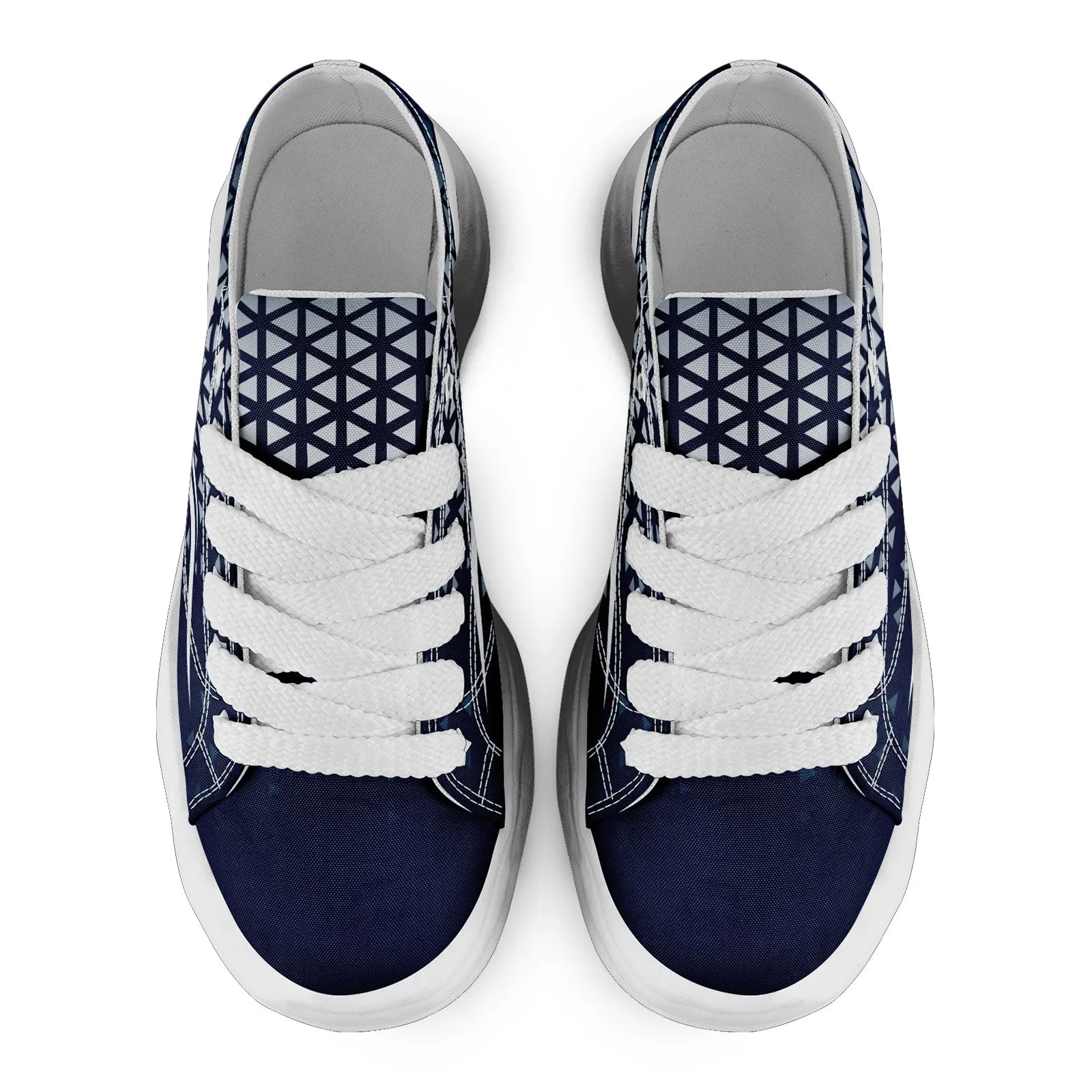 Custom Blue White Texas Shoes Personalized Sneaker FN038-D023003-9