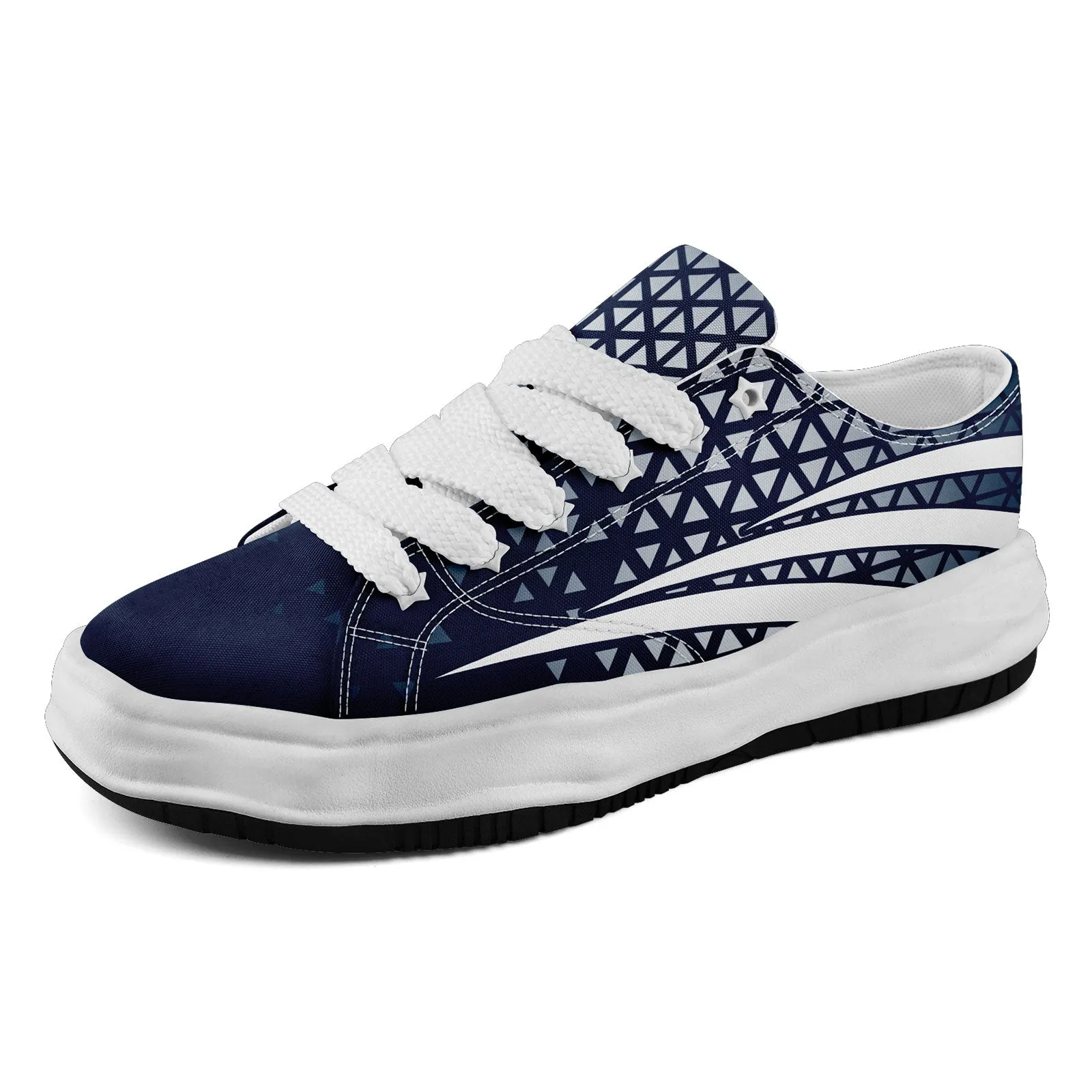 Custom Blue White Texas Shoes Personalized Sneaker FN038-D023003-9