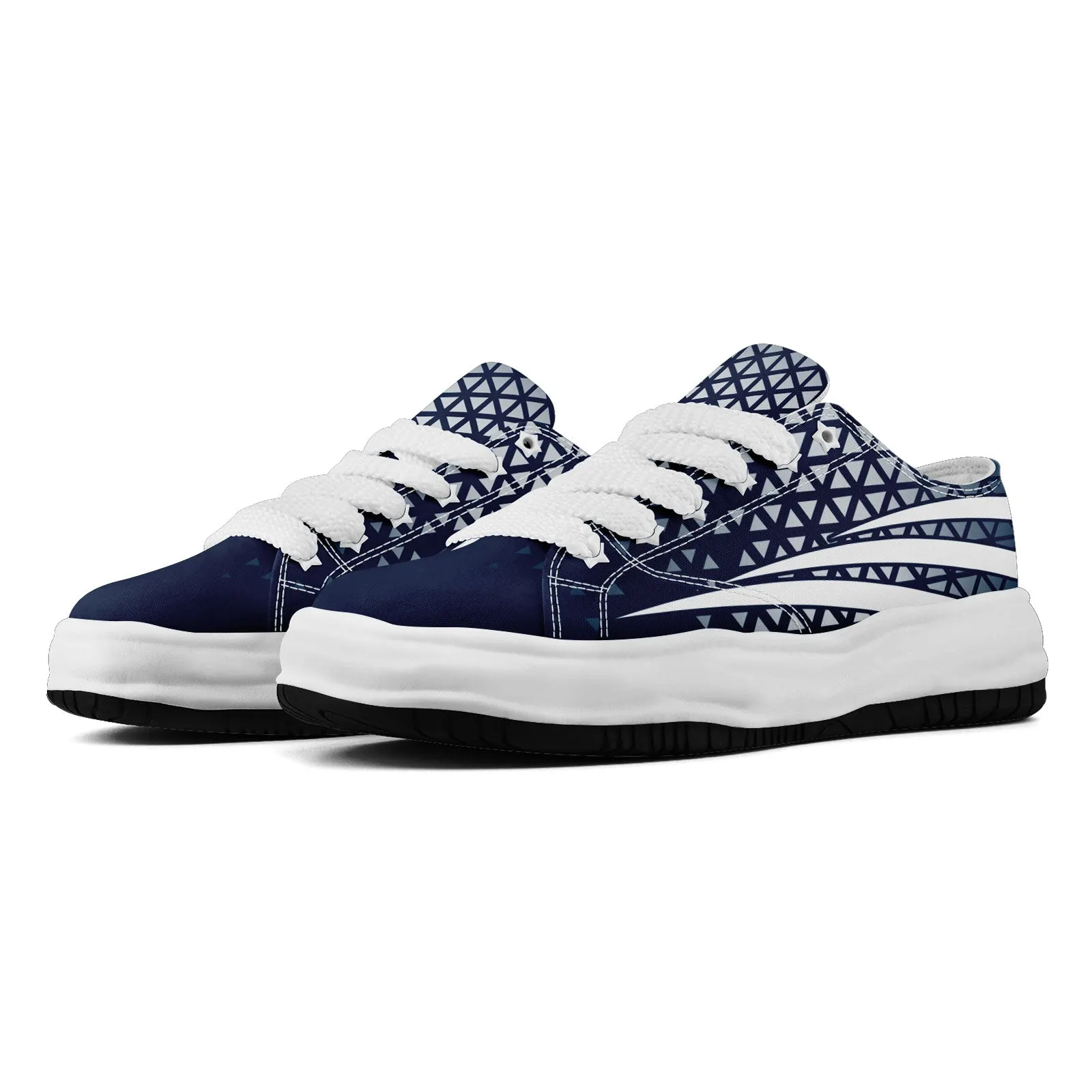 Custom Blue White Texas Shoes Personalized Sneaker FN038-D023003-9
