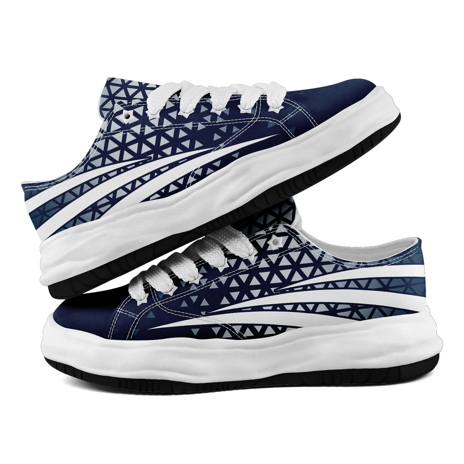 Custom Blue White Texas Shoes Personalized Sneaker FN038-D023003-9