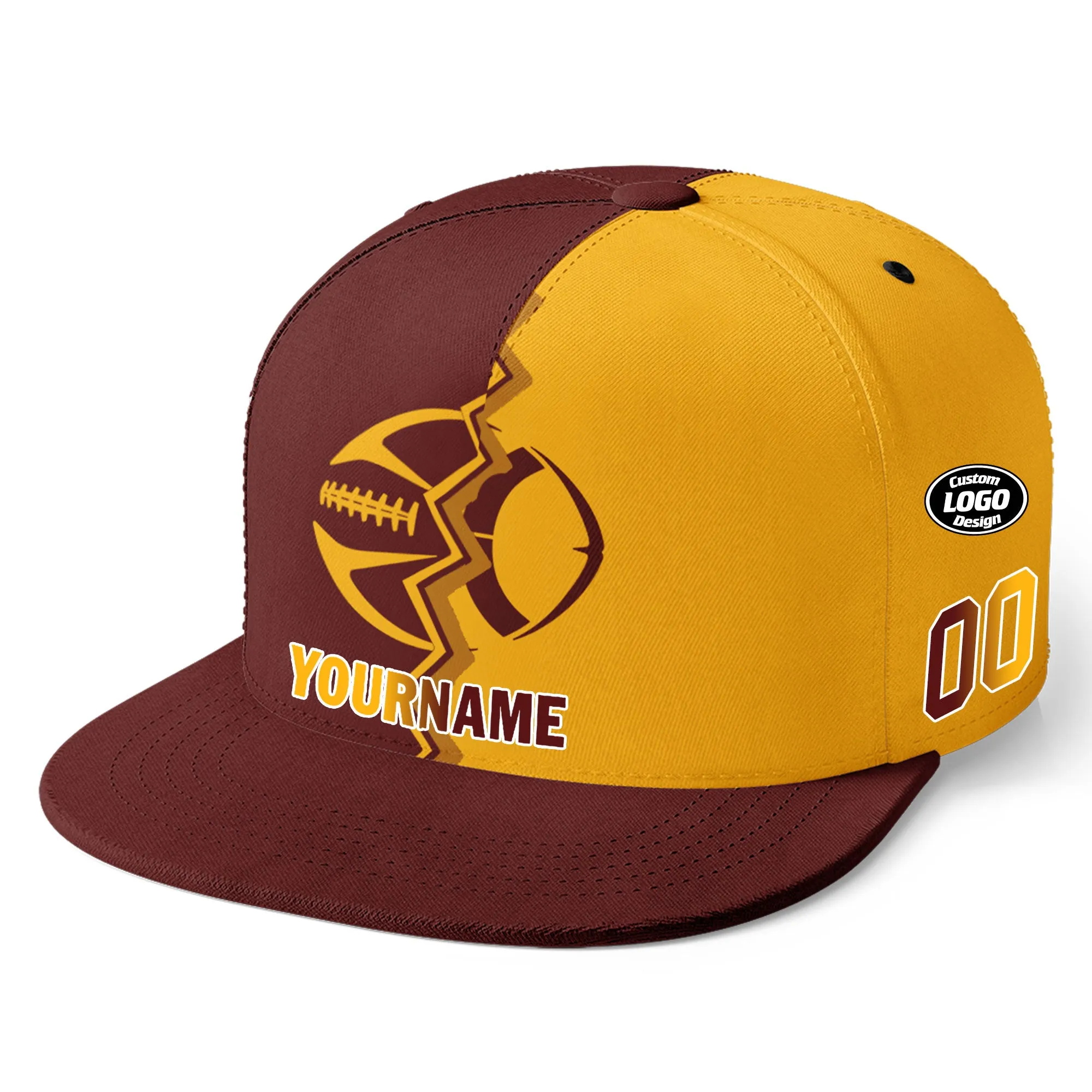 Custom Yellow Red Washington MaxSoul Shoes and Hat Combo Offer Personalized Combo ZH-D028017-16