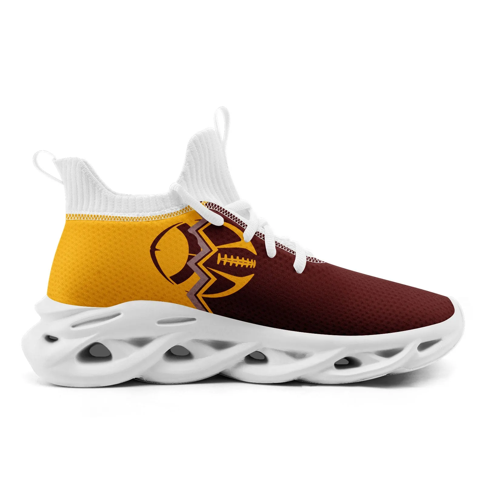 Custom Yellow Red Washington MaxSoul Shoes and Hat Combo Offer Personalized Combo ZH-D028017-16