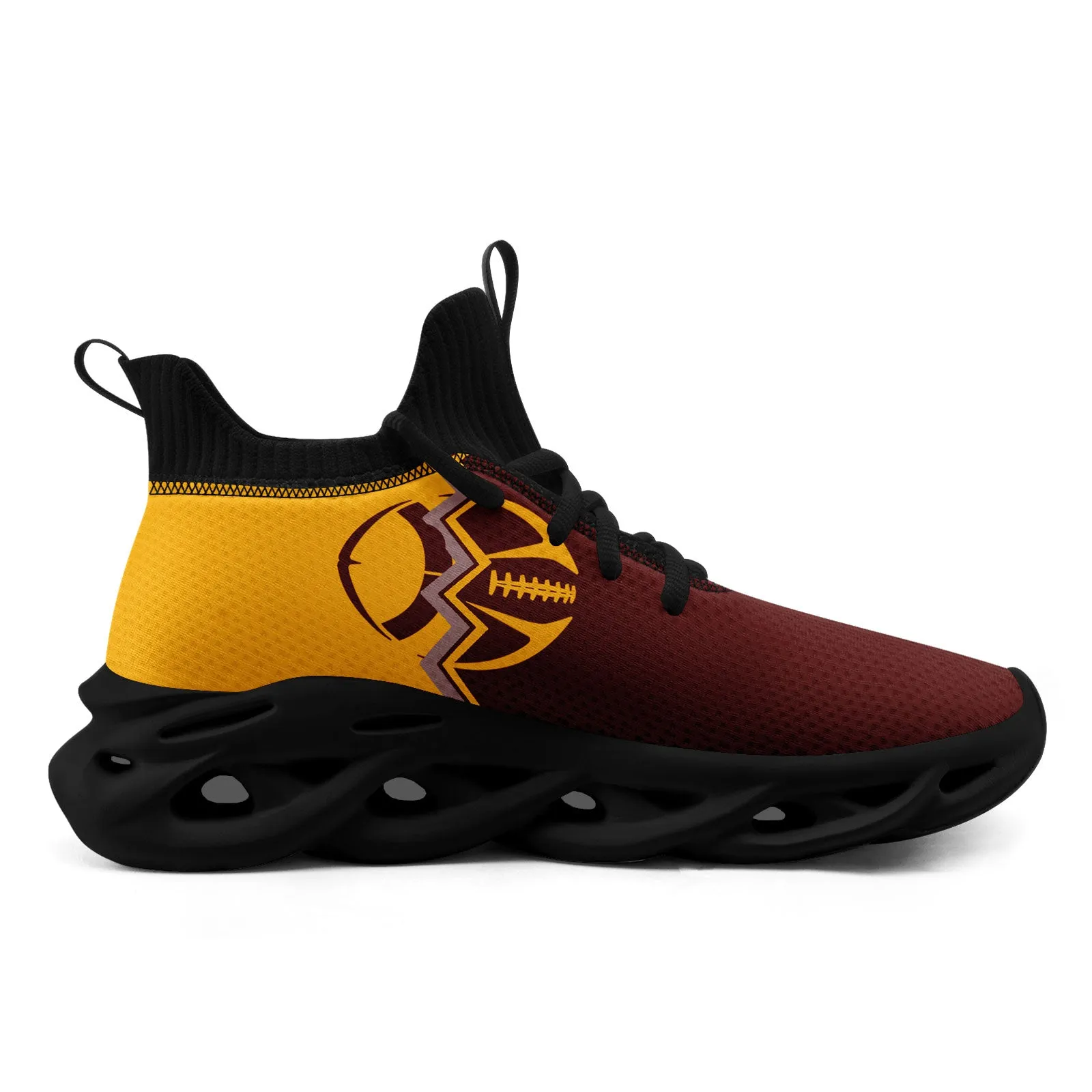 Custom Yellow Red Washington MaxSoul Shoes and Hat Combo Offer Personalized Combo ZH-D028017-16