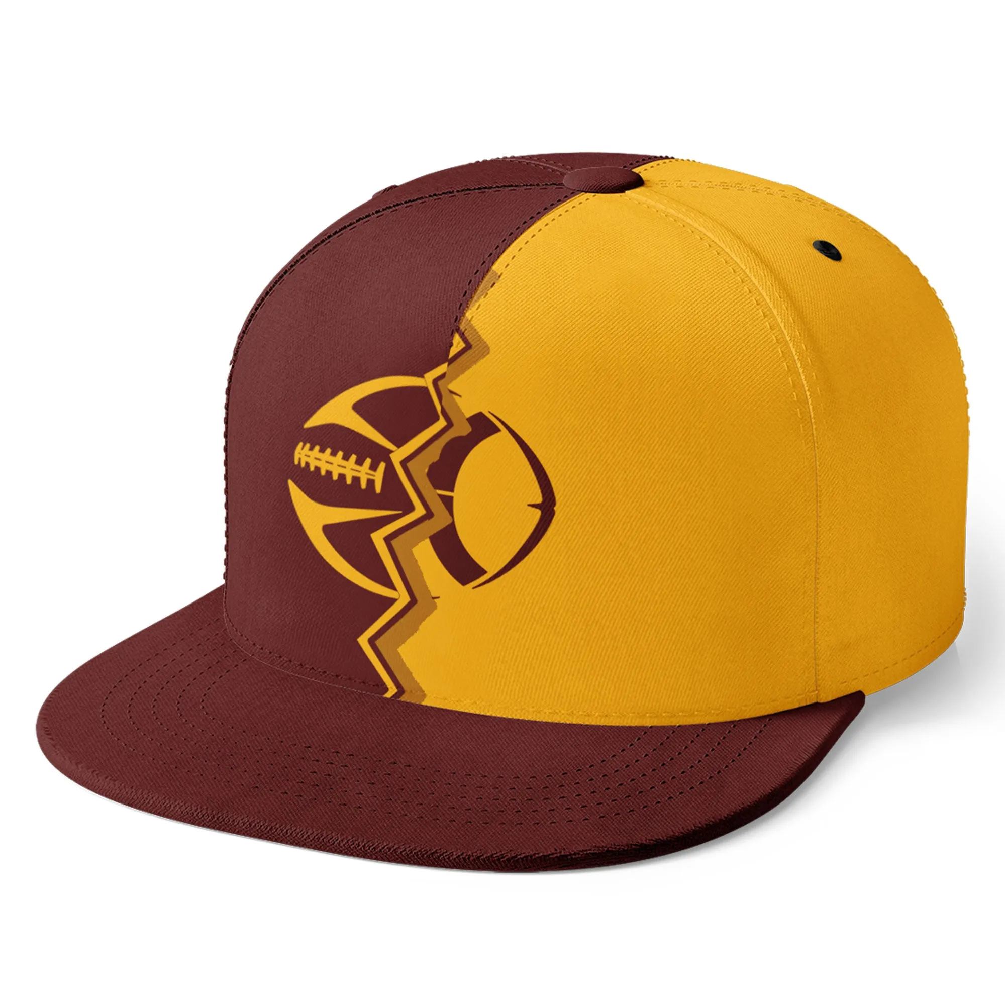 Custom Yellow Red Washington MaxSoul Shoes and Hat Combo Offer Personalized Combo ZH-D028017-16
