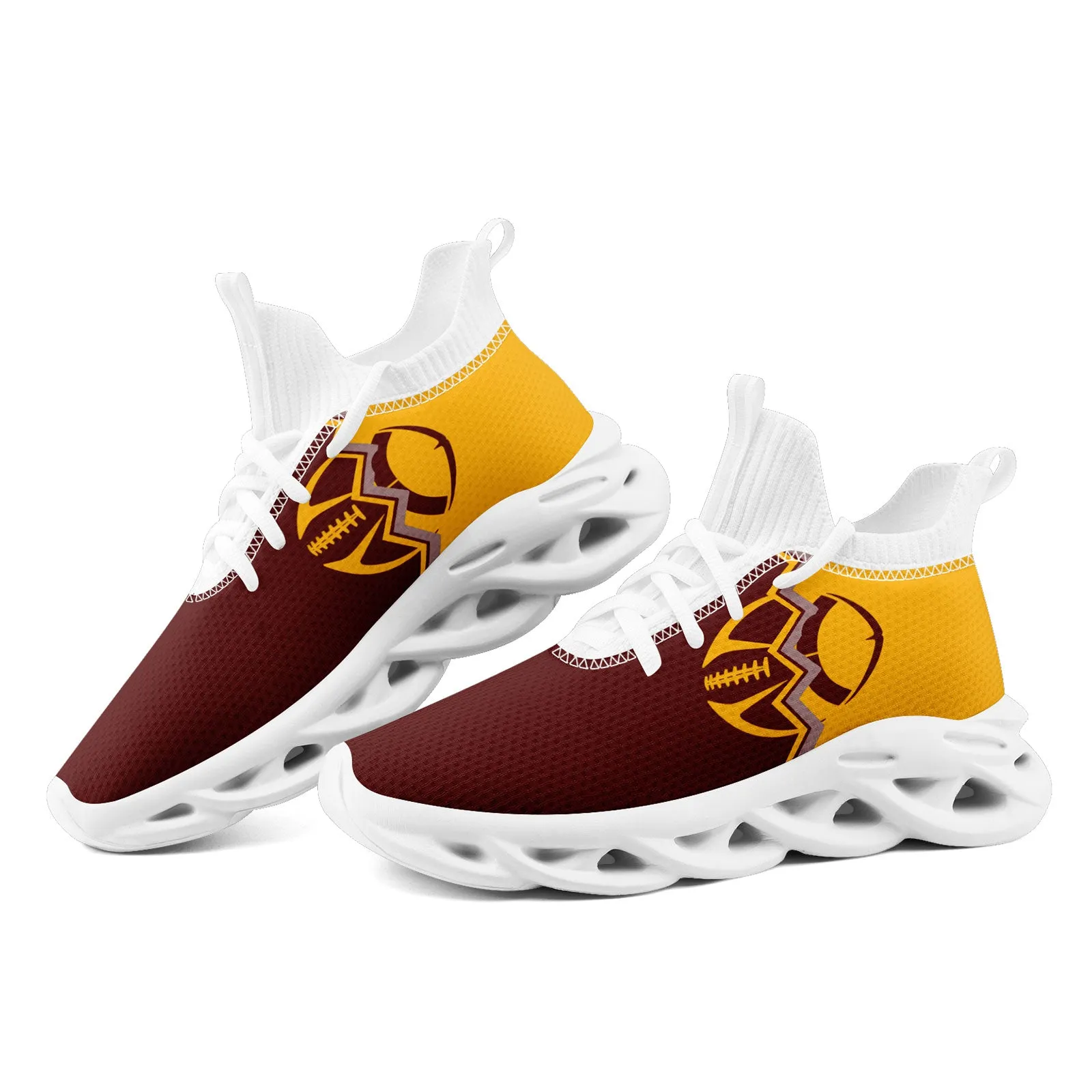 Custom Yellow Red Washington MaxSoul Shoes and Hat Combo Offer Personalized Combo ZH-D028017-16