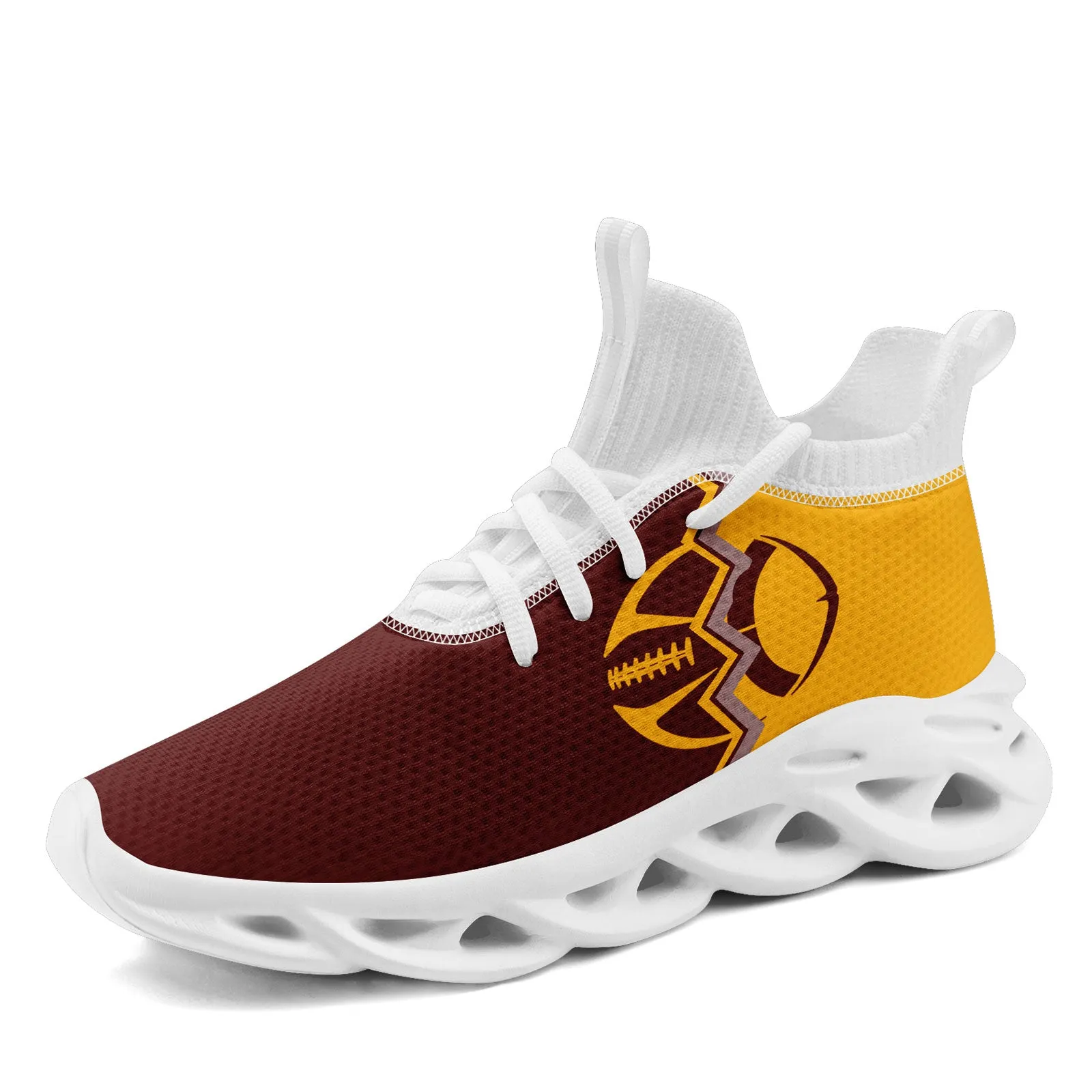 Custom Yellow Red Washington MaxSoul Shoes and Hat Combo Offer Personalized Combo ZH-D028017-16
