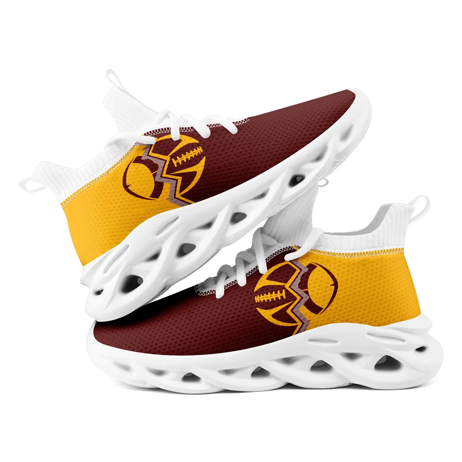 Custom Yellow Red Washington MaxSoul Shoes and Hat Combo Offer Personalized Combo ZH-D028017-16