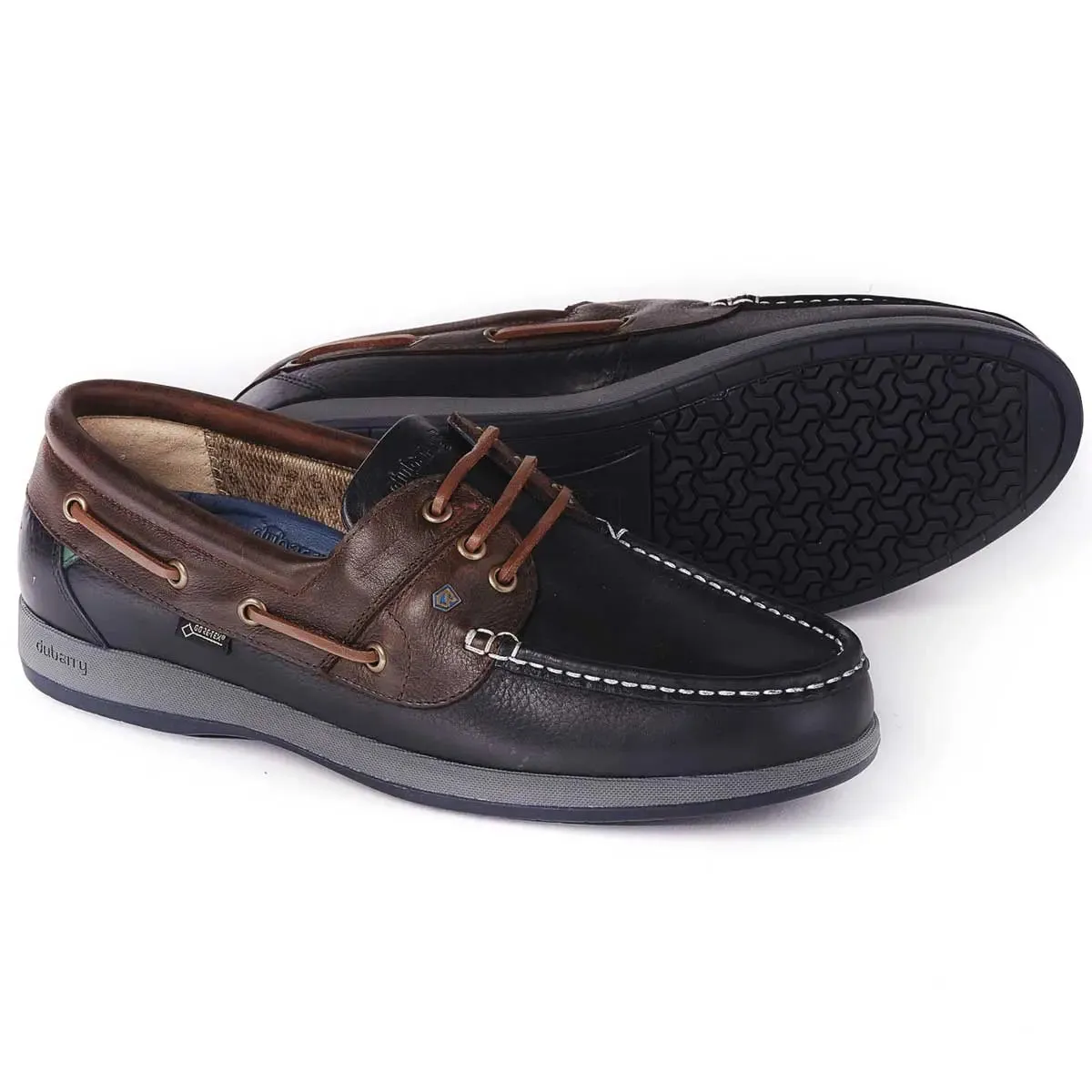 DUBARRY Mariner Deck Shoes - Men's Gore-Tex - Navy & Brown