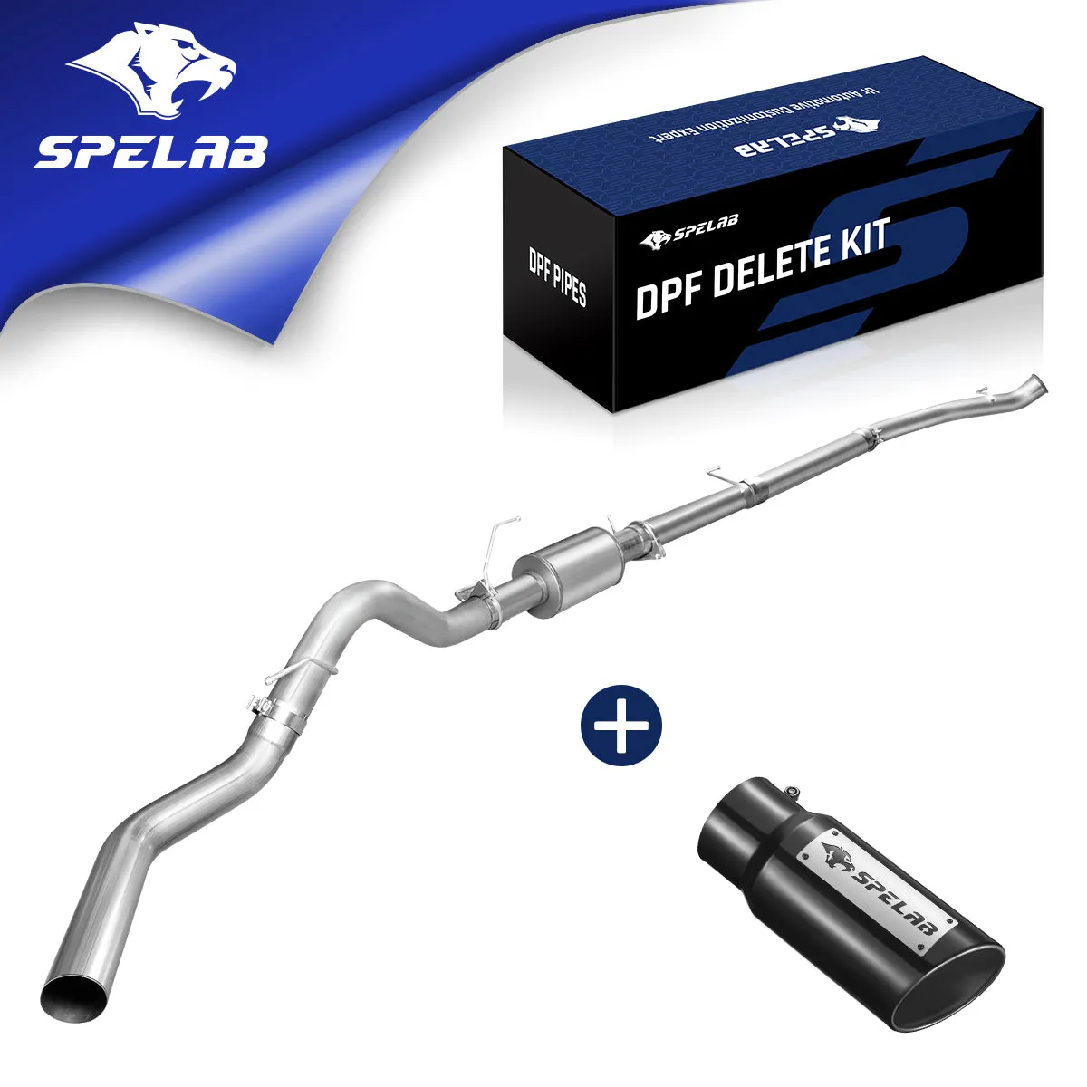 For 4" 2007.5-2012 6.7 Cummins DPF Delete Race Pipe | Dodge Ram 2500/3500 | SPELAB