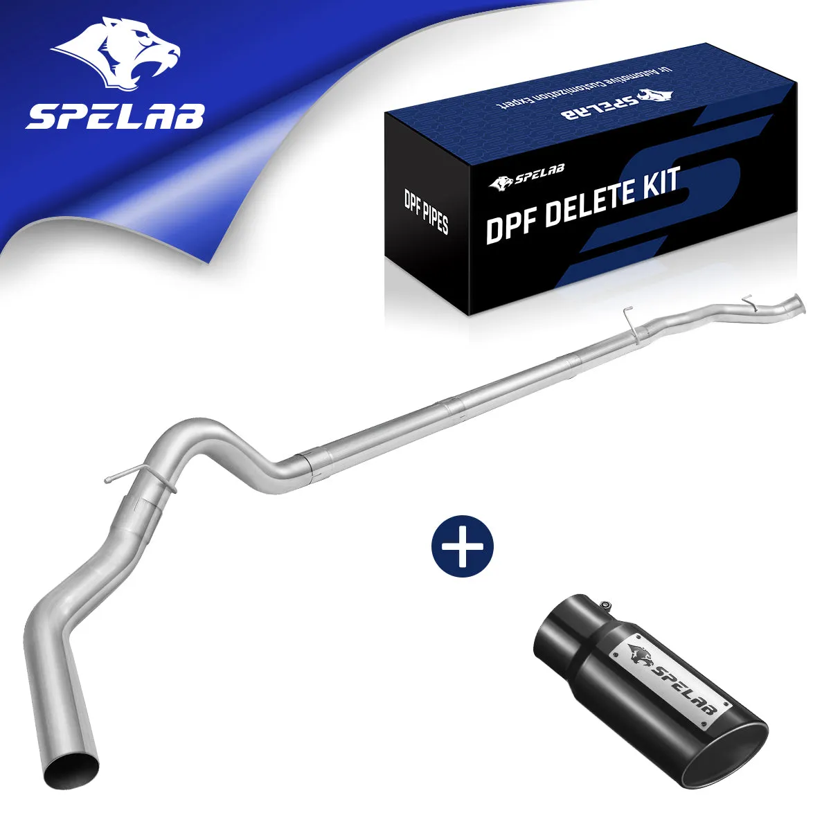 For 4" 2007.5-2012 6.7 Cummins DPF Delete Race Pipe | Dodge Ram 2500/3500 | SPELAB