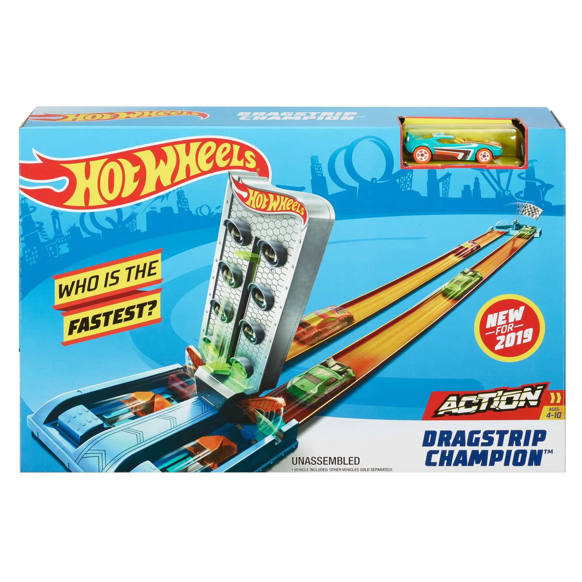 Hot Wheels Dragstrip Champion Vehicle Racing Playset