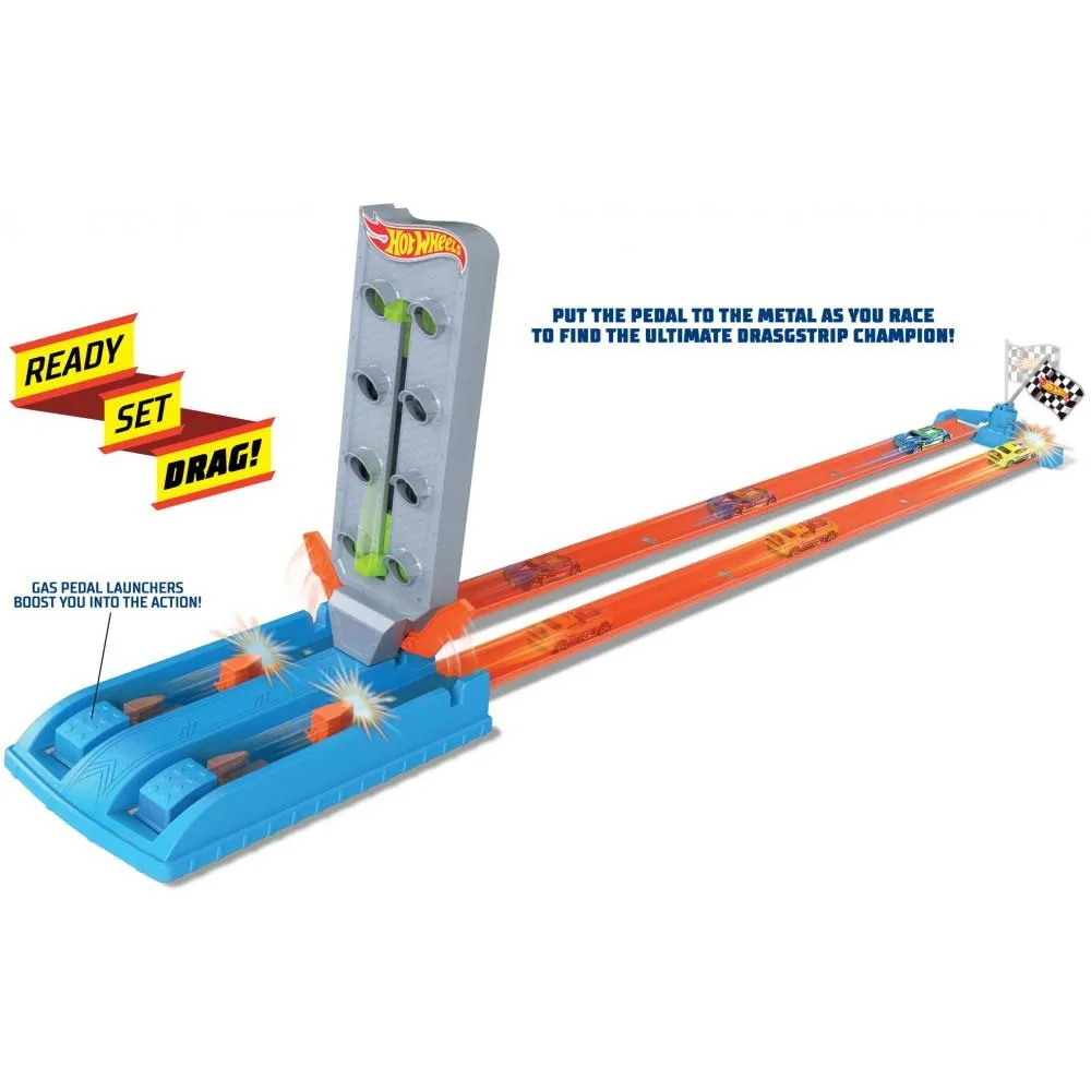 Hot Wheels Dragstrip Champion Vehicle Racing Playset