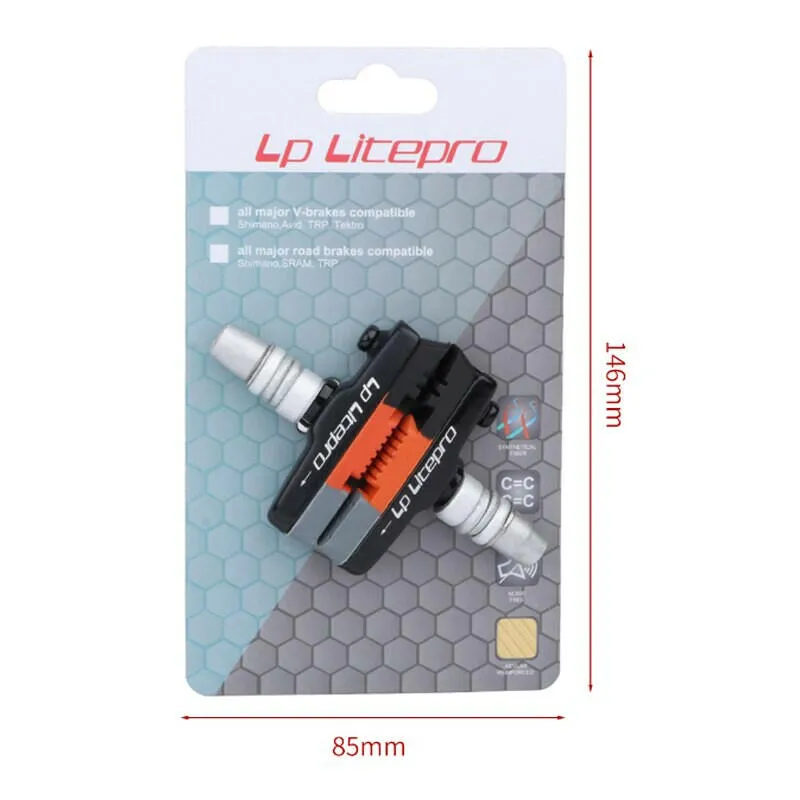 LP Litepro Folding Bicycle Brake Pads For DAHON 412/P8 Wear-resistant Rubber BMX 451 20 inch Bike V Brake Shoes Pads