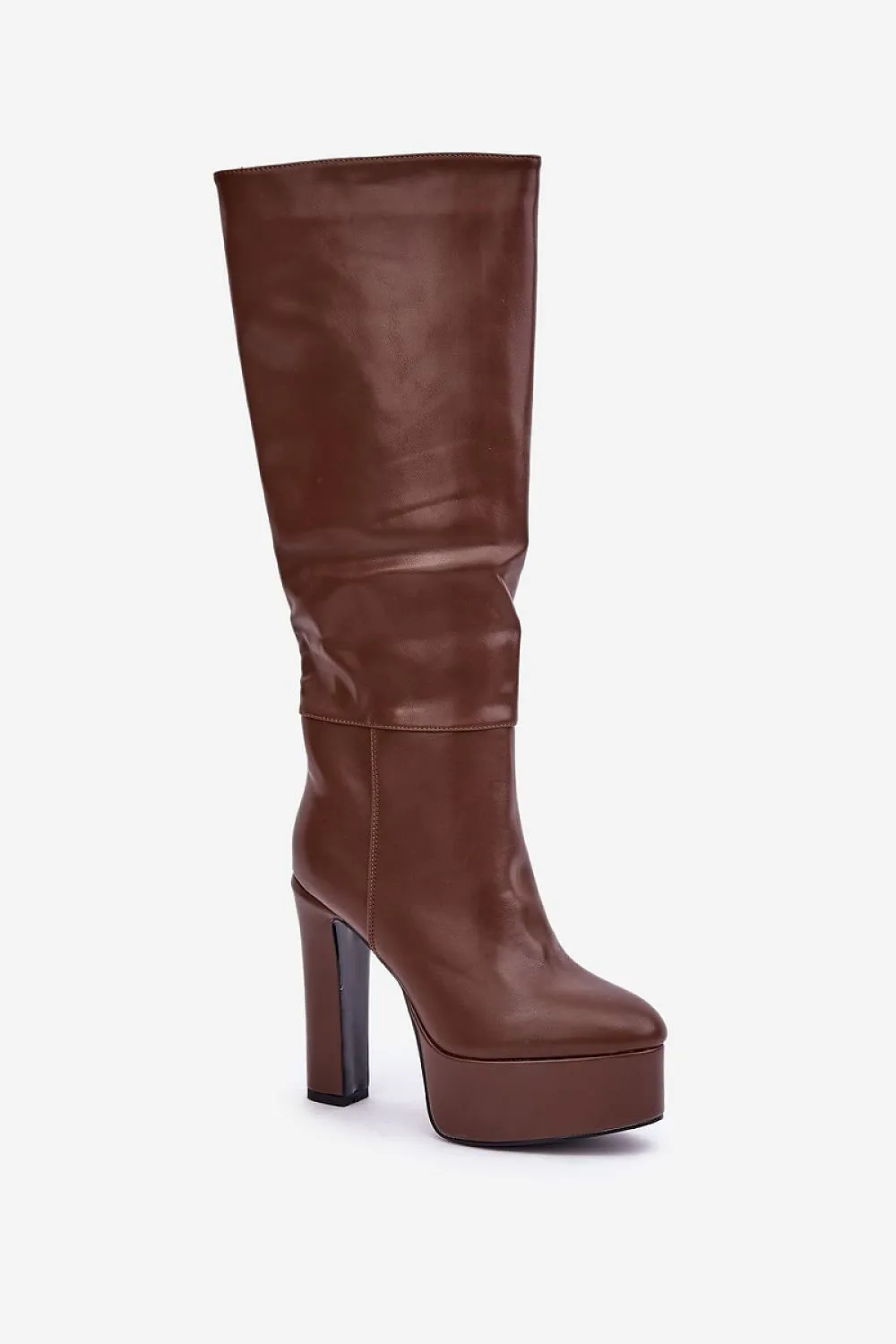 Massive platform Slip-on knee-high boots