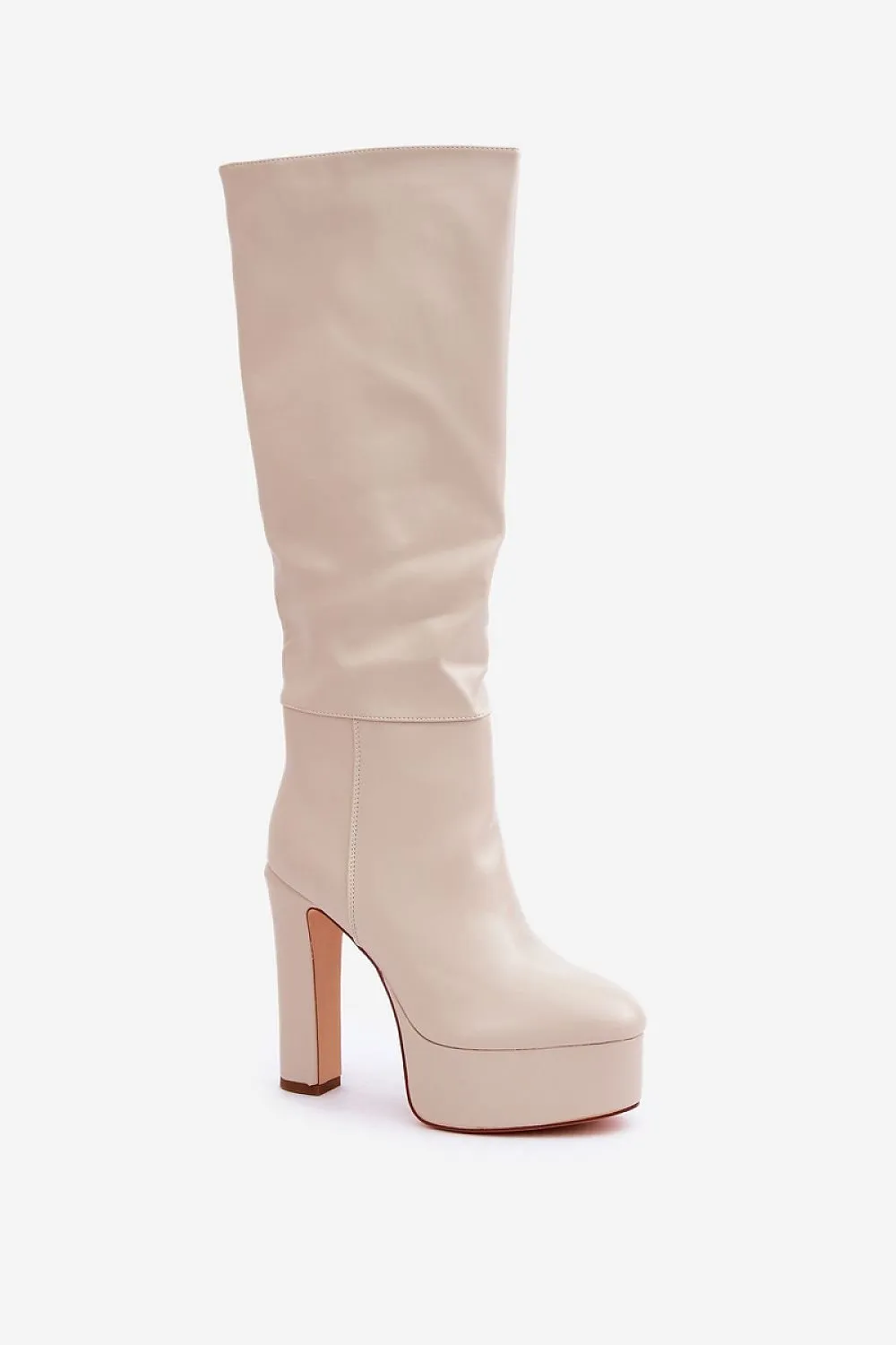 Massive platform Slip-on knee-high boots