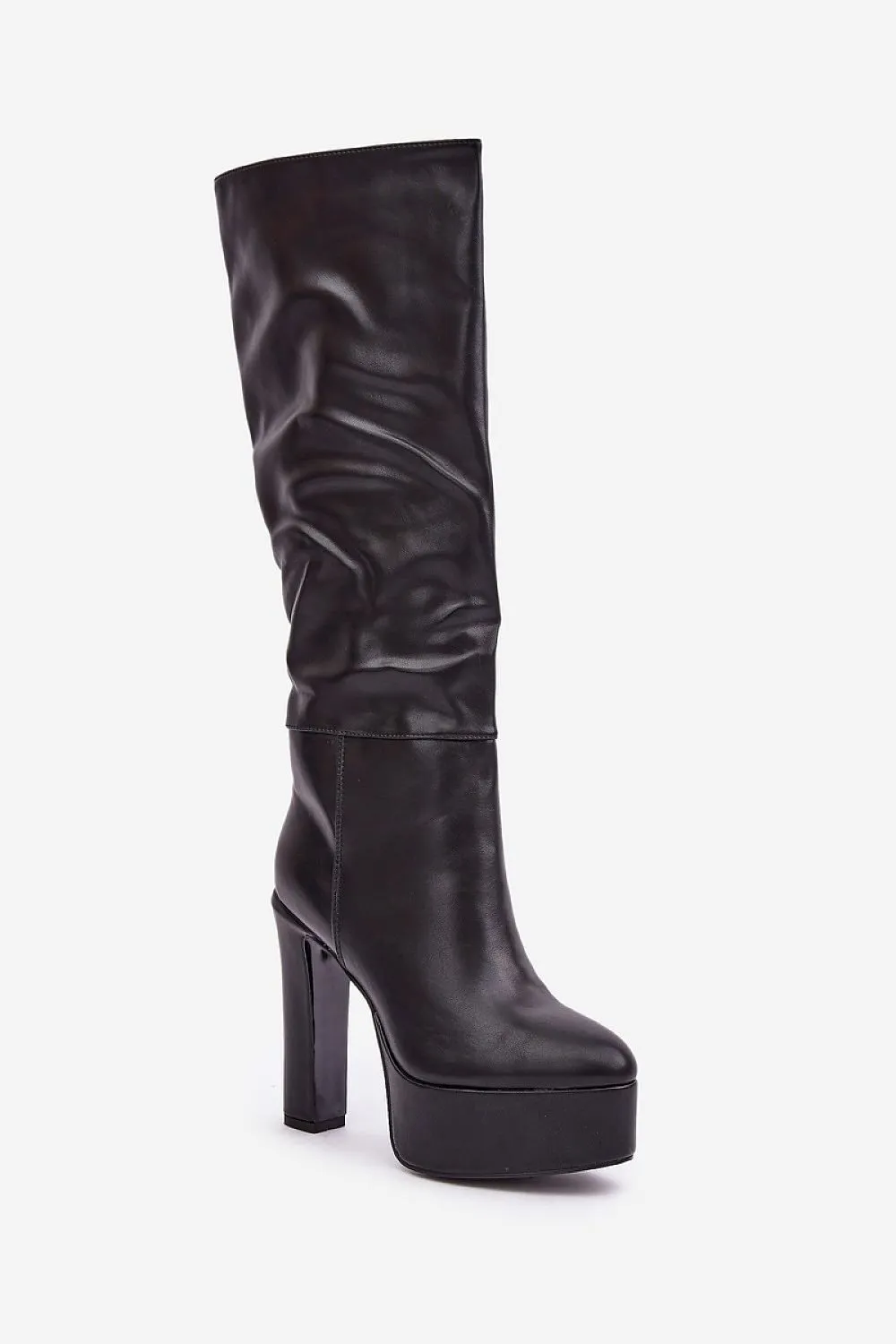 Massive platform Slip-on knee-high boots