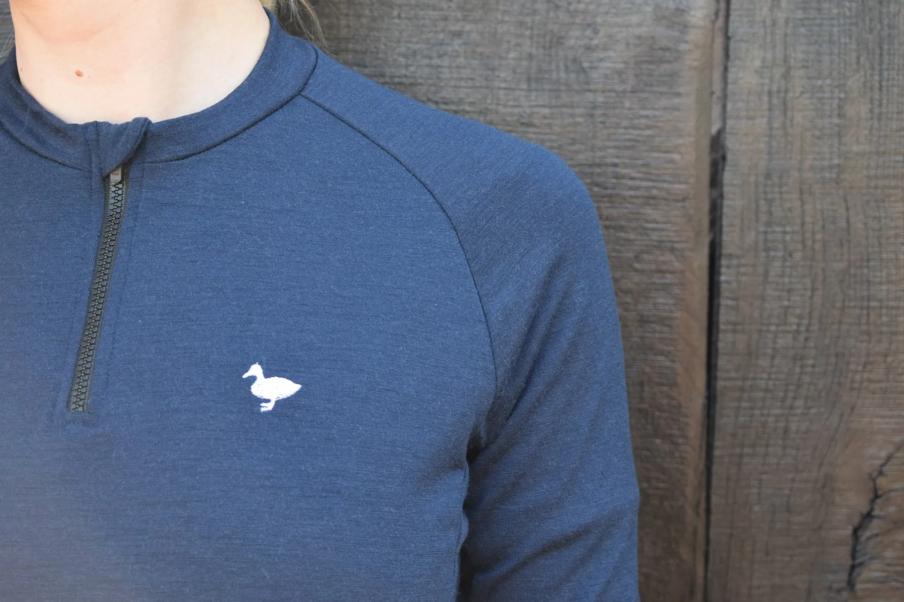 Navy Ladies Merino Jersey