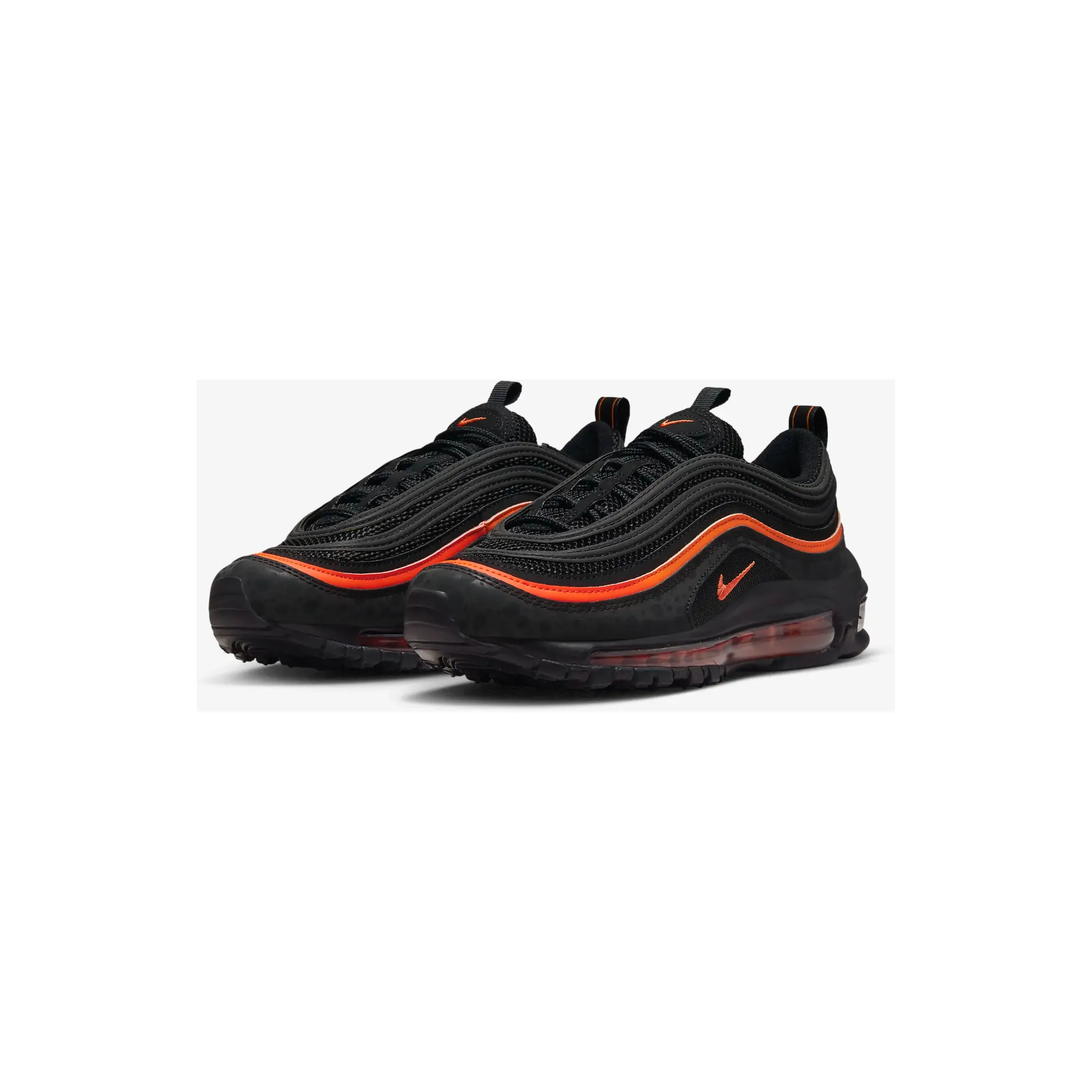 Nike Kid's Air Max 97 Shoes - Black / Safety Orange