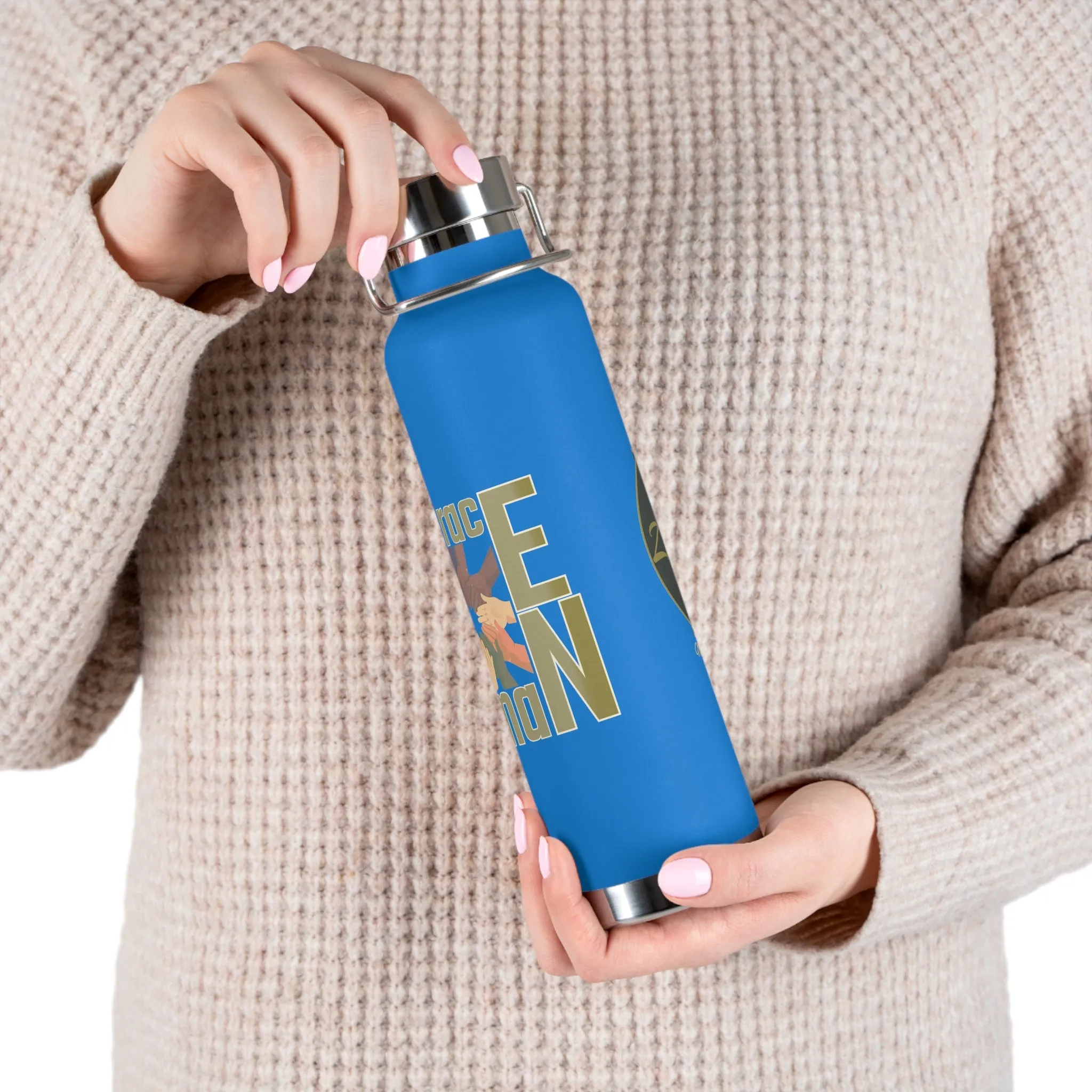 One Race Human | Copper Vacuum Insulated Bottle, 22oz | ZenGen USA