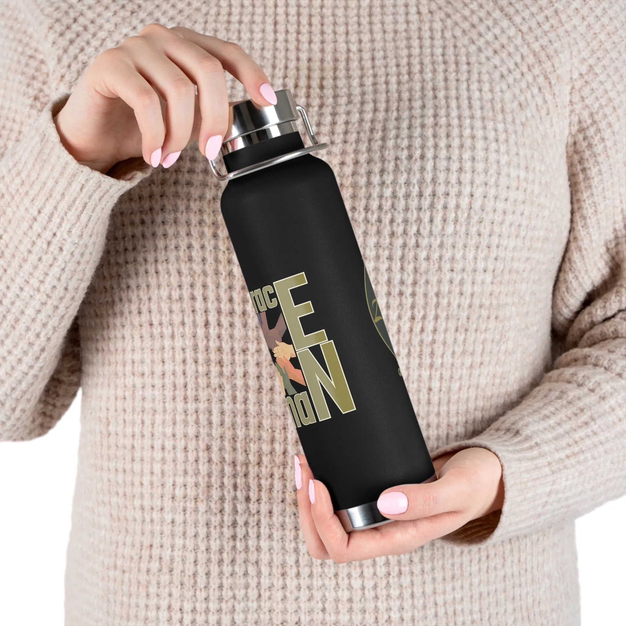 One Race Human | Copper Vacuum Insulated Bottle, 22oz | ZenGen USA