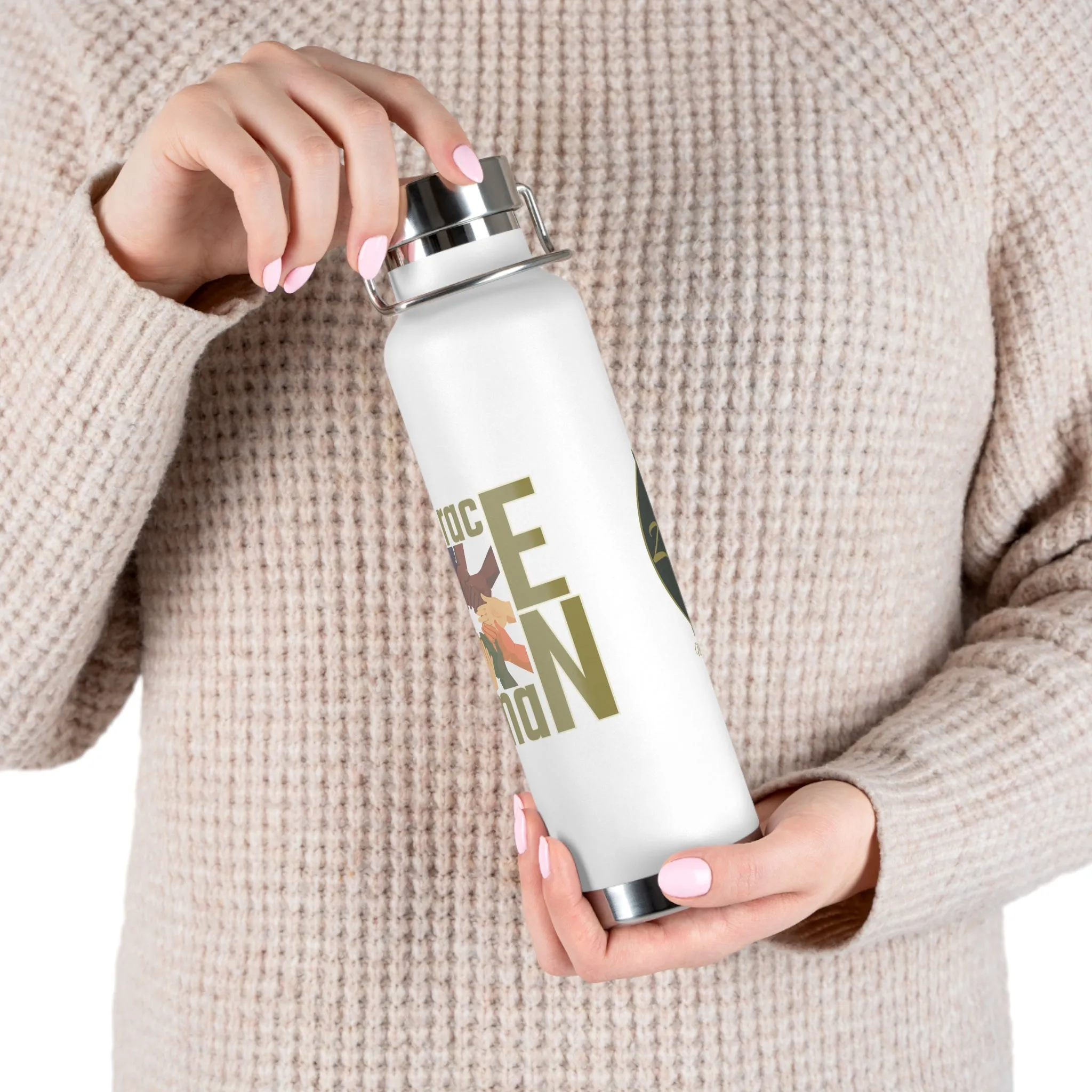 One Race Human | Copper Vacuum Insulated Bottle, 22oz | ZenGen USA