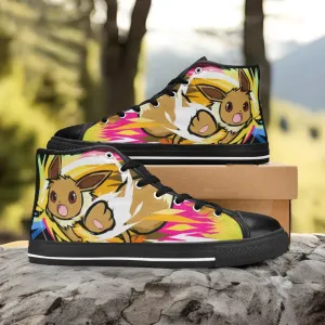 Pokemon Eevee Shoes High Top Sneakers for Kids and Adults