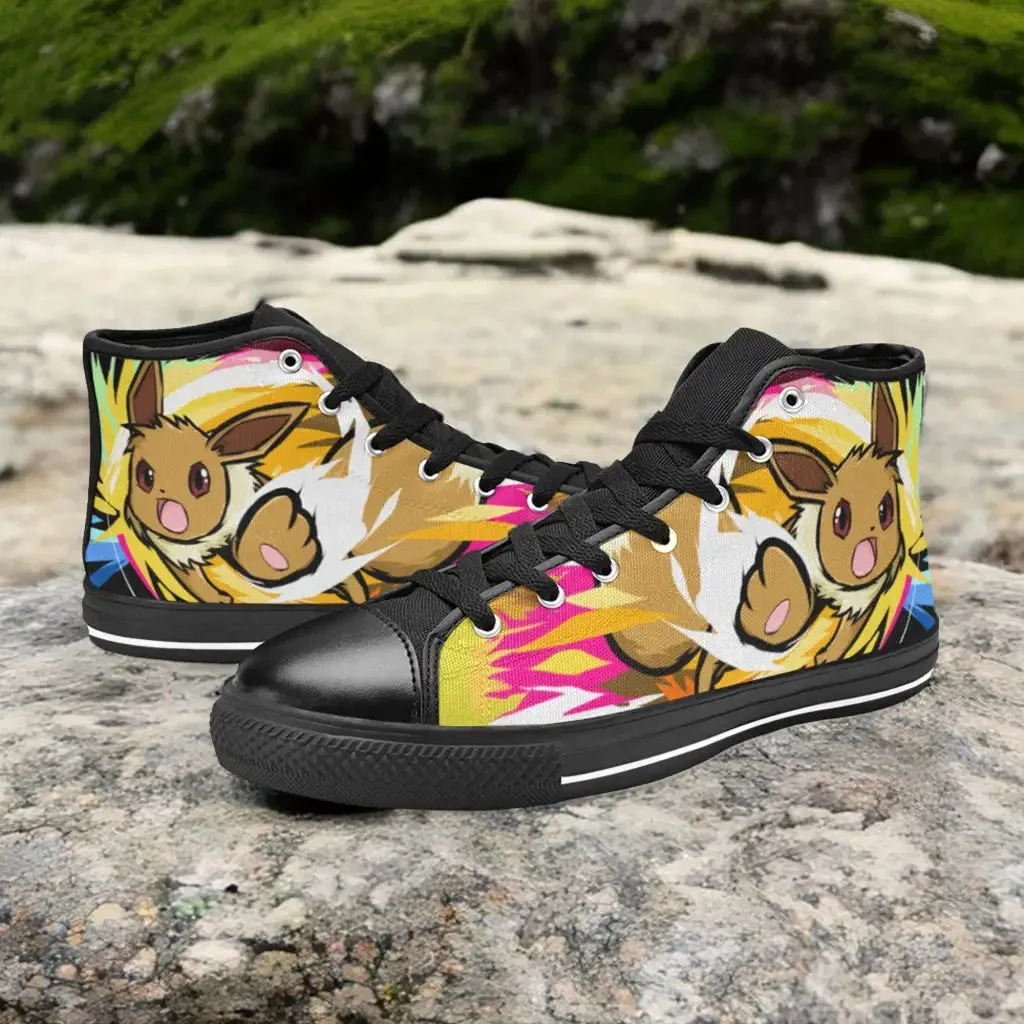 Pokemon Eevee Shoes High Top Sneakers for Kids and Adults